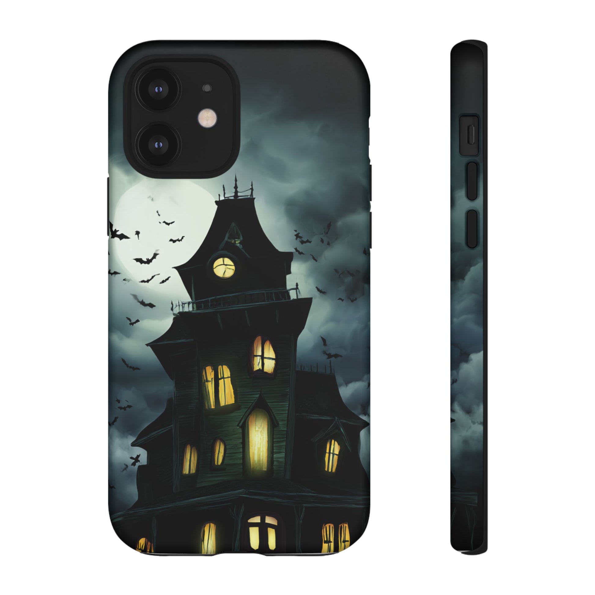 Gothic Haunted House Phone Case, Spooky Halloween Accessory, Creepy Gift for Horror Lovers, Unique Mobile Cover, Fall Decoration