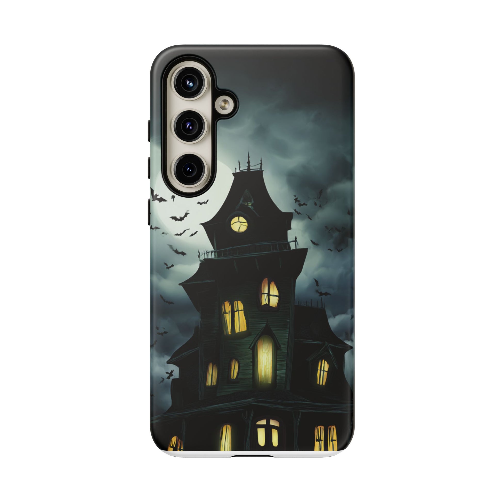 Gothic Haunted House Phone Case, Spooky Halloween Accessory, Creepy Gift for Horror Lovers, Unique Mobile Cover, Fall Decoration