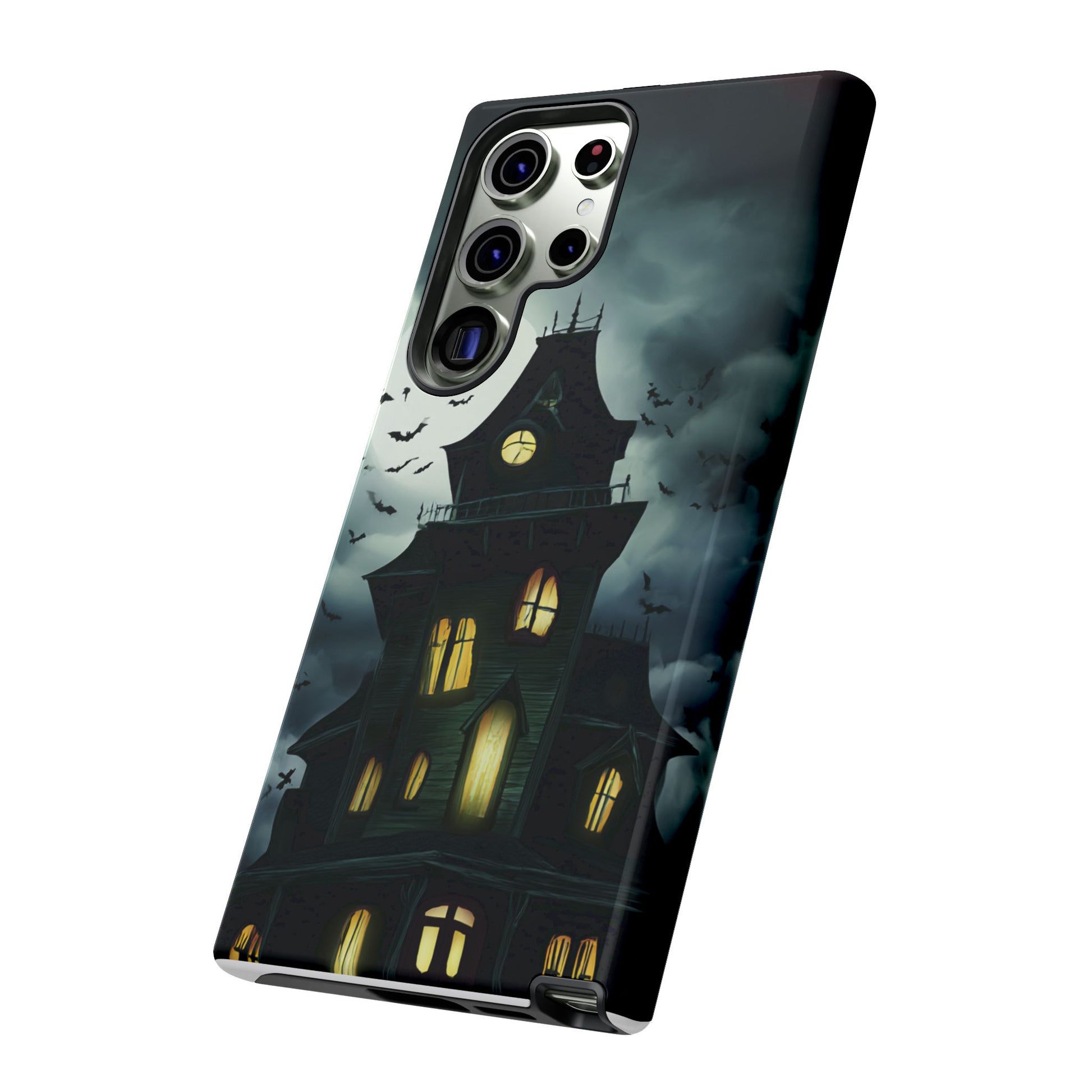Gothic Haunted House Phone Case, Spooky Halloween Accessory, Creepy Gift for Horror Lovers, Unique Mobile Cover, Fall Decoration