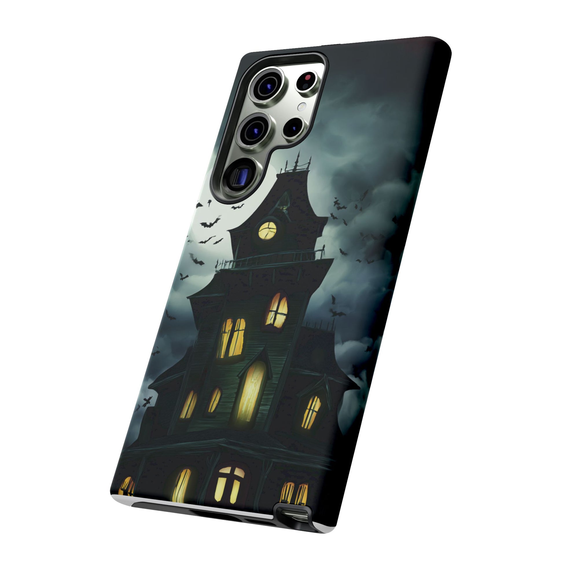Gothic Haunted House Phone Case, Spooky Halloween Accessory, Creepy Gift for Horror Lovers, Unique Mobile Cover, Fall Decoration