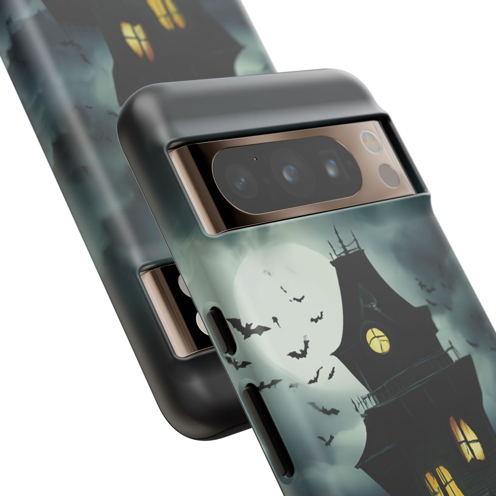 Gothic Haunted House Phone Case, Spooky Halloween Accessory, Creepy Gift for Horror Lovers, Unique Mobile Cover, Fall Decoration