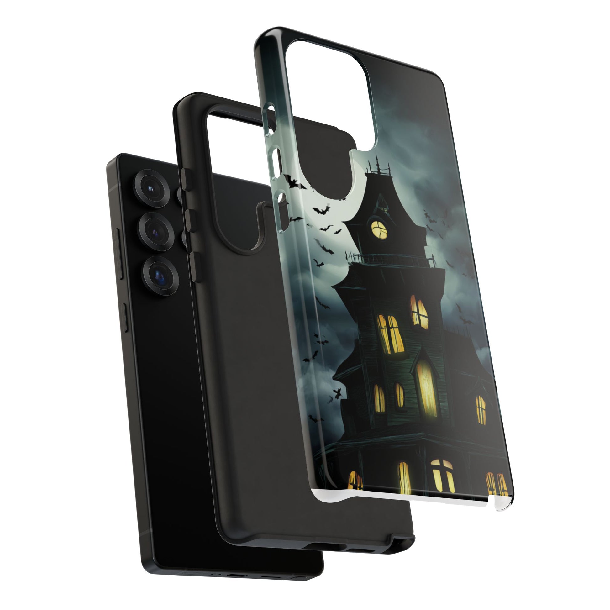 Gothic Haunted House Phone Case, Spooky Halloween Accessory, Creepy Gift for Horror Lovers, Unique Mobile Cover, Fall Decoration