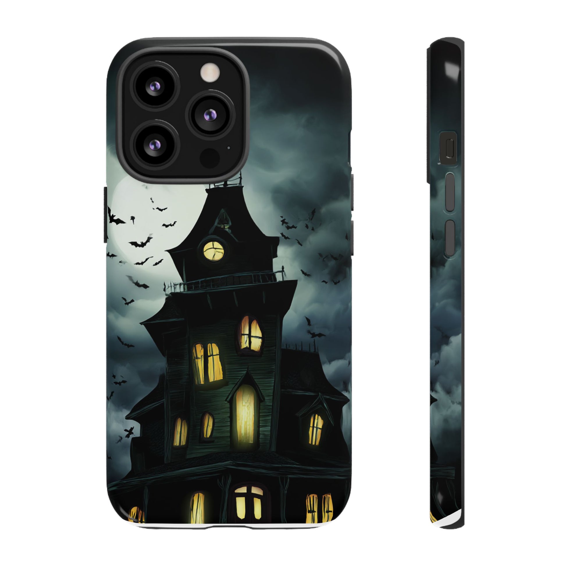 Gothic Haunted House Phone Case, Spooky Halloween Accessory, Creepy Gift for Horror Lovers, Unique Mobile Cover, Fall Decoration