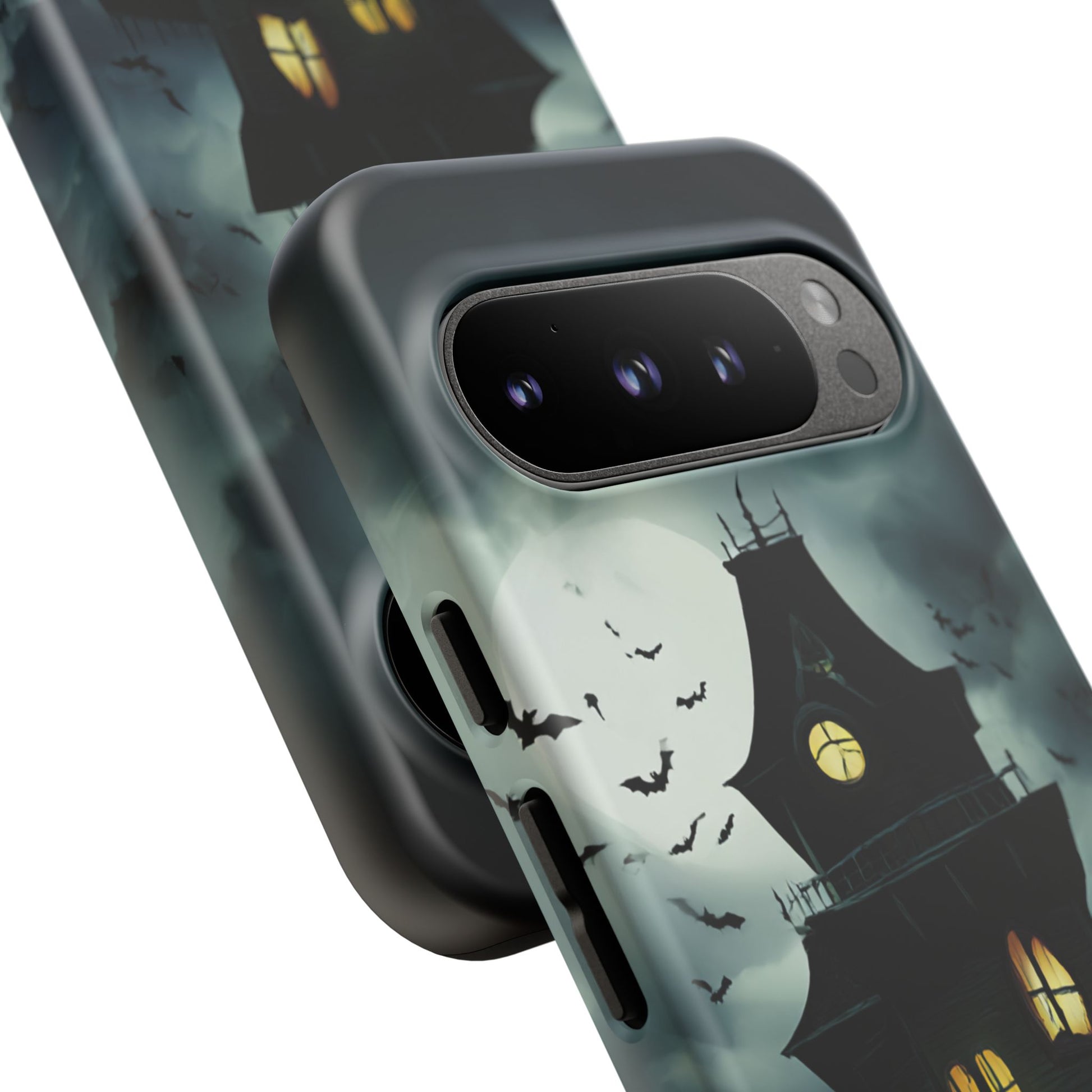 Gothic Haunted House Phone Case, Spooky Halloween Accessory, Creepy Gift for Horror Lovers, Unique Mobile Cover, Fall Decoration