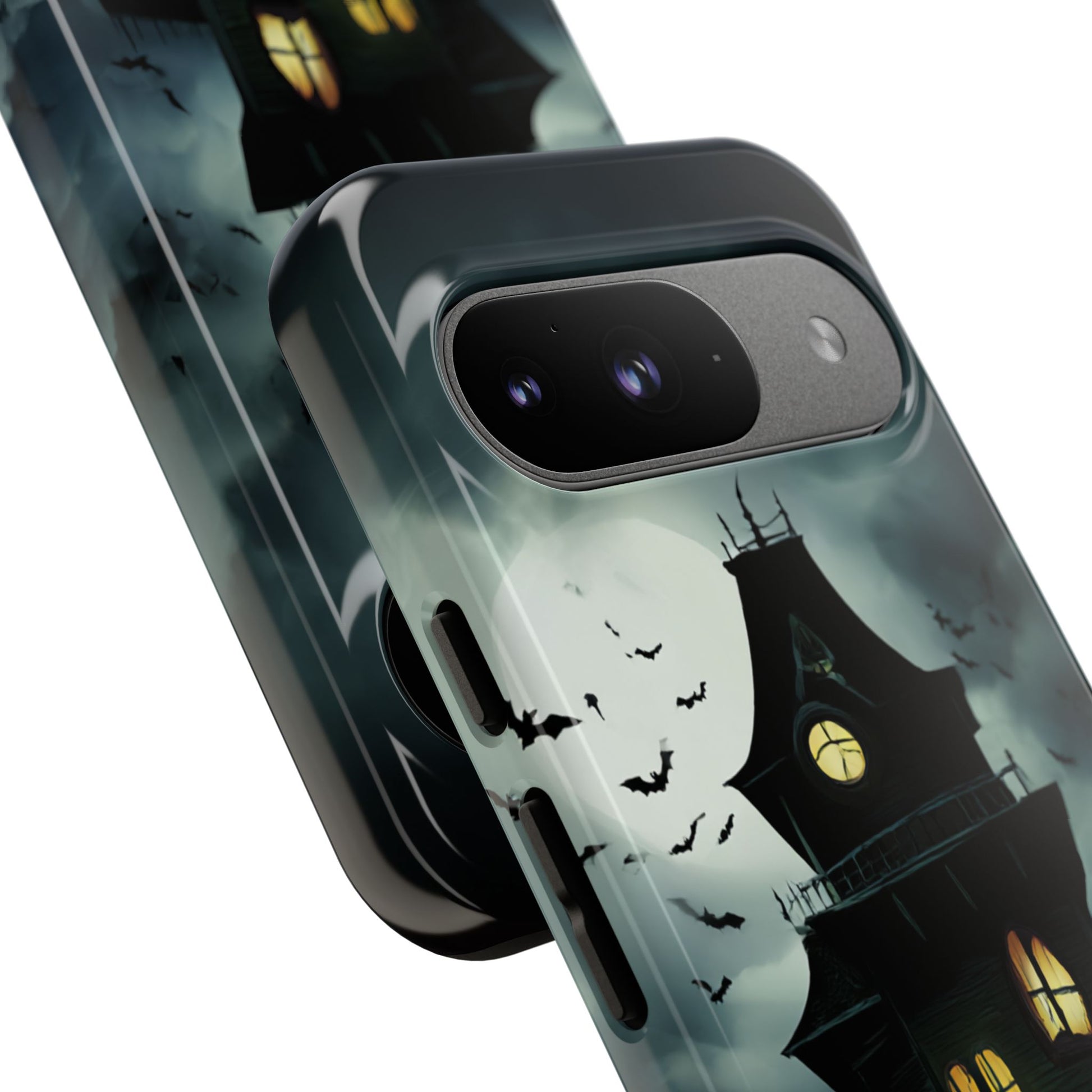 Gothic Haunted House Phone Case, Spooky Halloween Accessory, Creepy Gift for Horror Lovers, Unique Mobile Cover, Fall Decoration