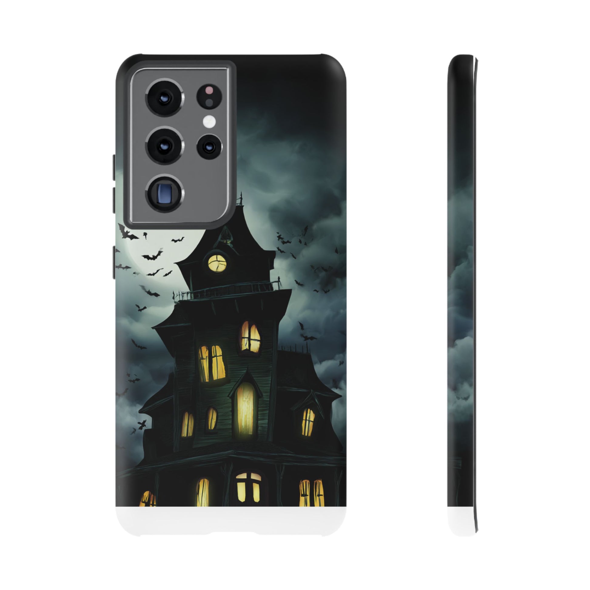 Gothic Haunted House Phone Case, Spooky Halloween Accessory, Creepy Gift for Horror Lovers, Unique Mobile Cover, Fall Decoration