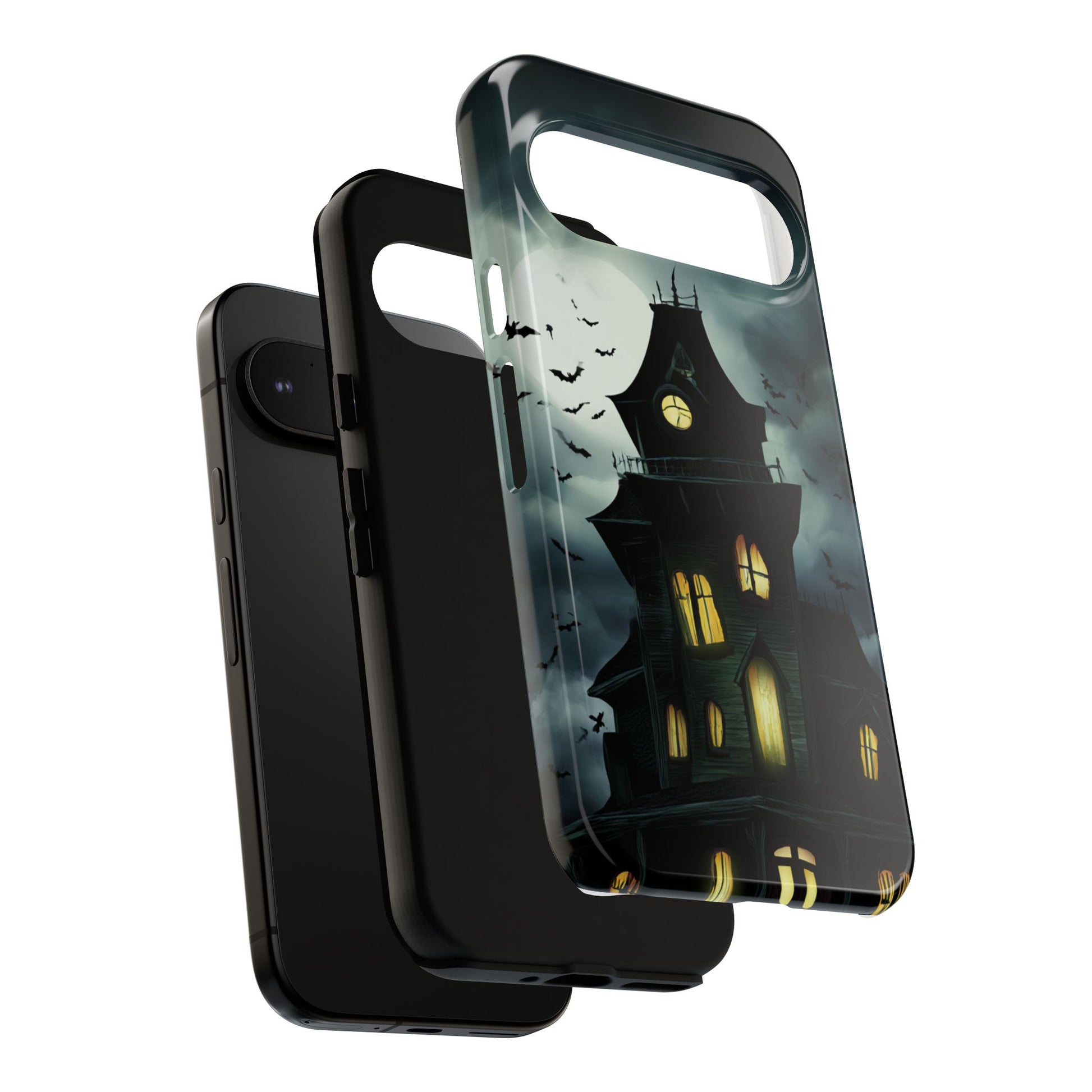 Gothic Haunted House Phone Case, Spooky Halloween Accessory, Creepy Gift for Horror Lovers, Unique Mobile Cover, Fall Decoration