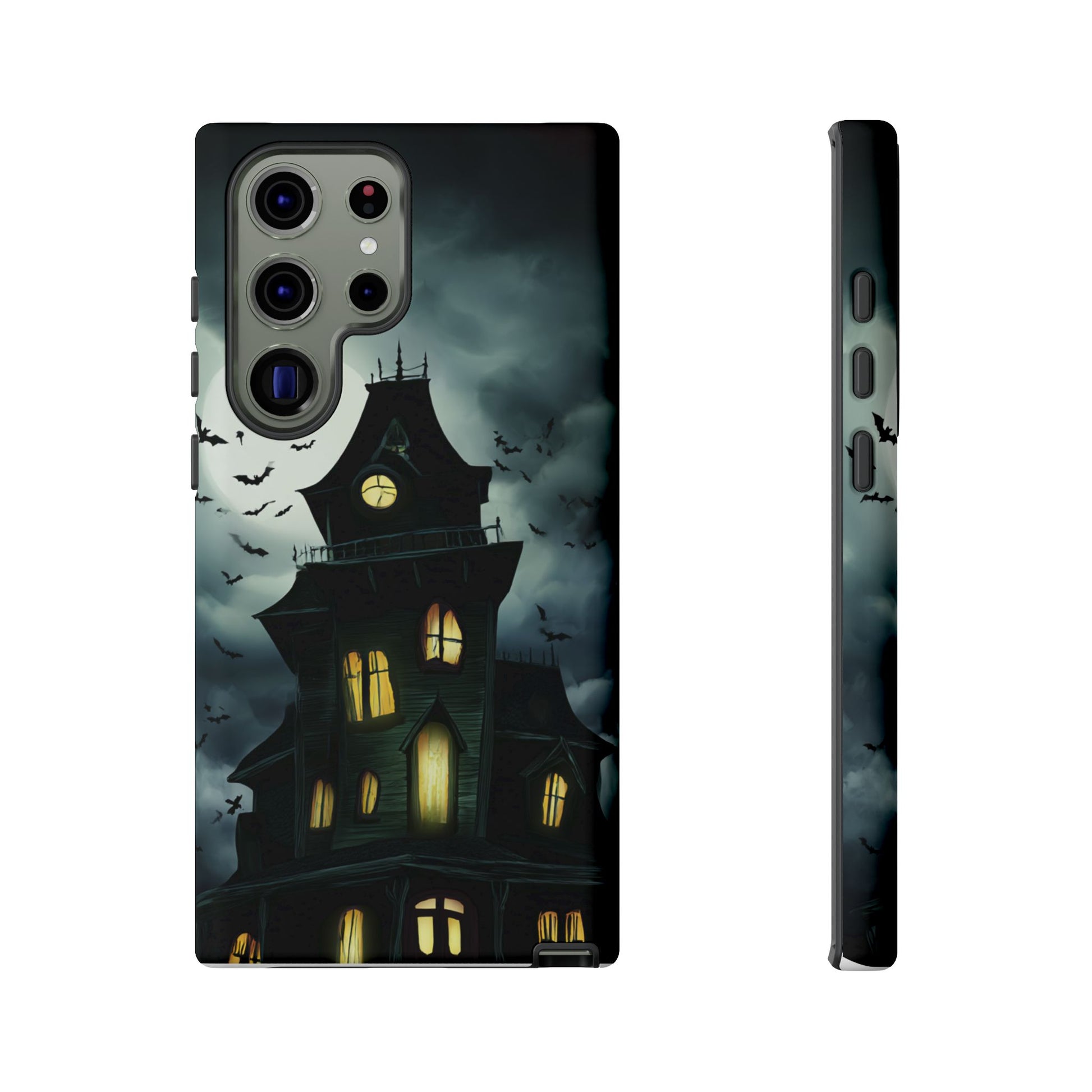 Gothic Haunted House Phone Case, Spooky Halloween Accessory, Creepy Gift for Horror Lovers, Unique Mobile Cover, Fall Decoration