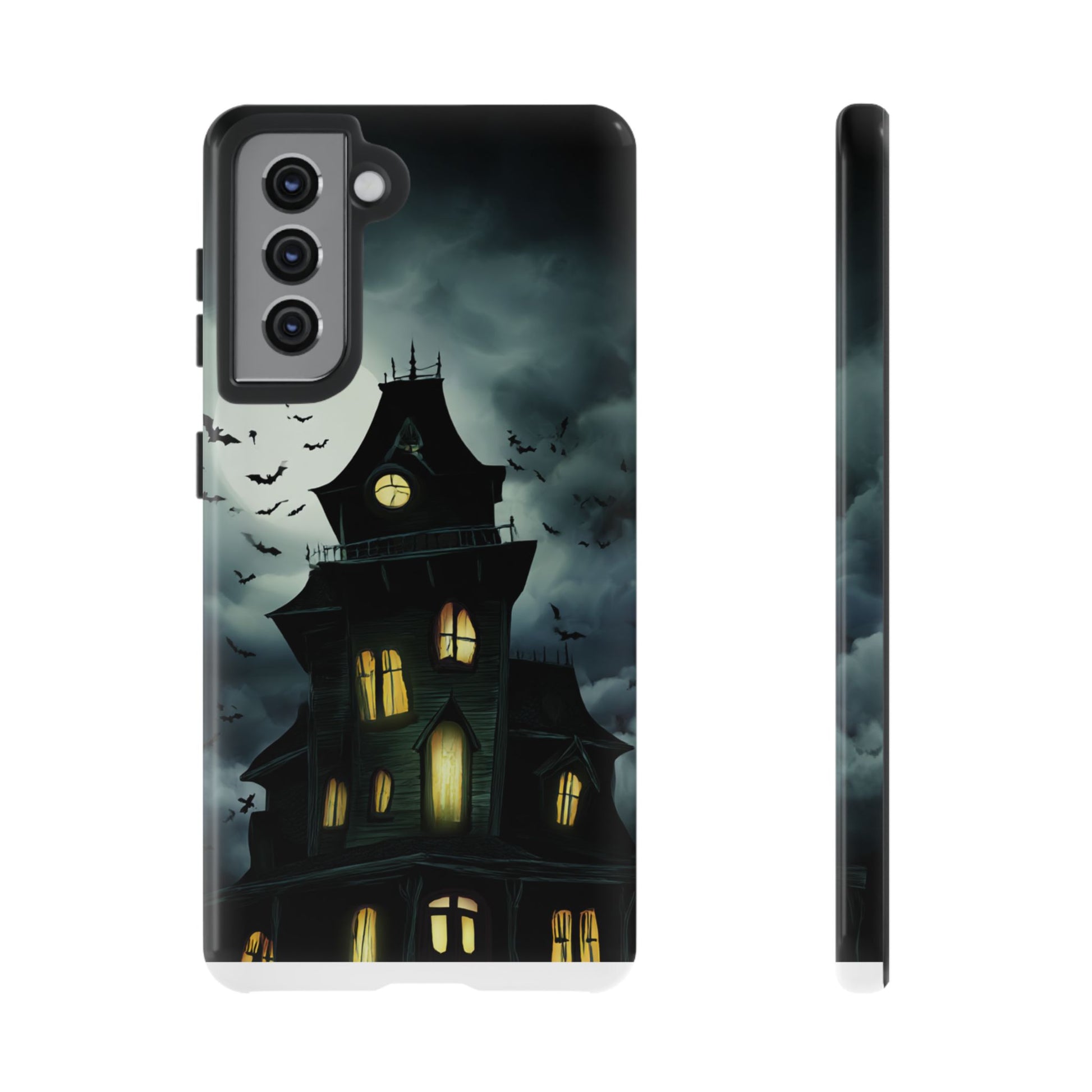 Gothic Haunted House Phone Case, Spooky Halloween Accessory, Creepy Gift for Horror Lovers, Unique Mobile Cover, Fall Decoration