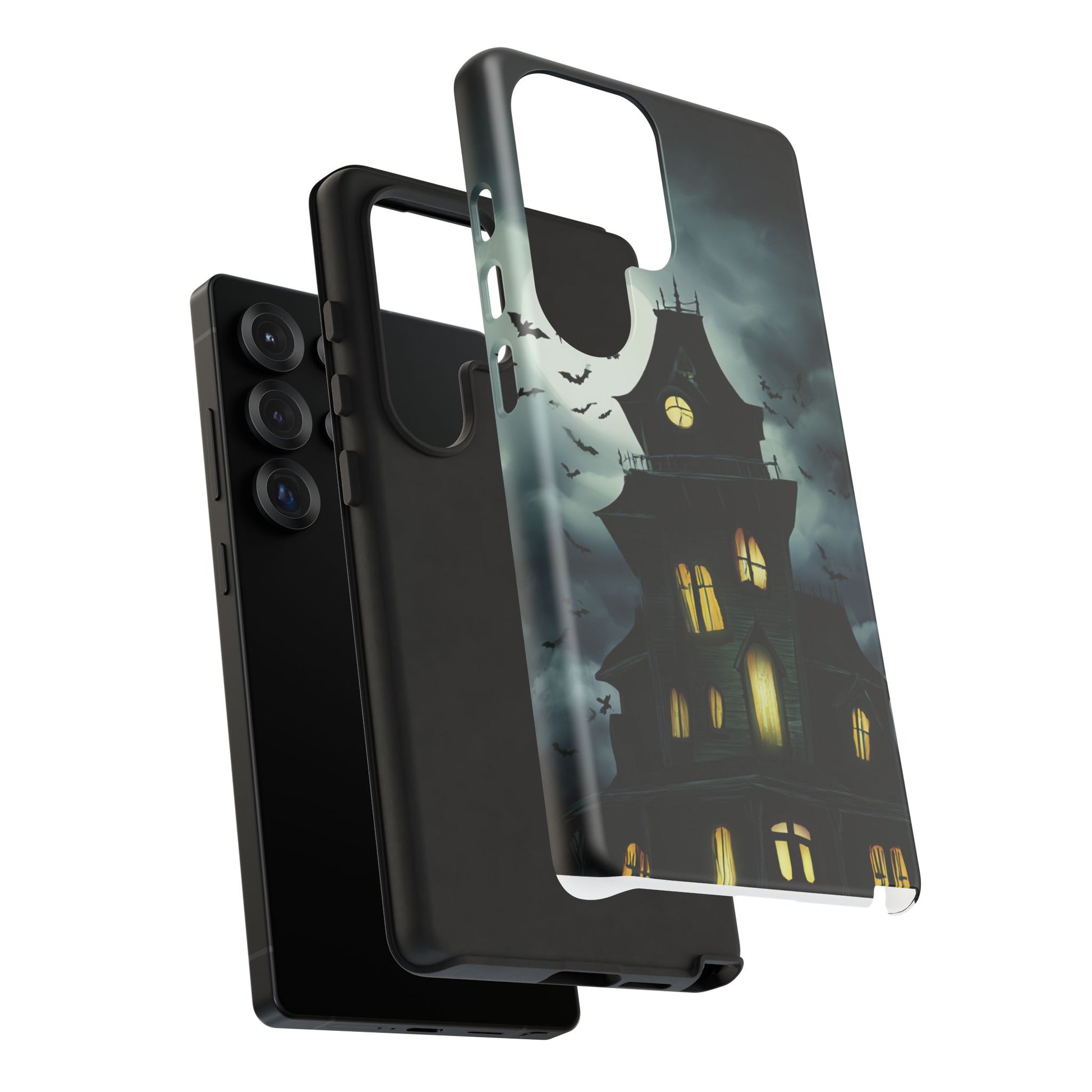 Gothic Haunted House Phone Case, Spooky Halloween Accessory, Creepy Gift for Horror Lovers, Unique Mobile Cover, Fall Decoration