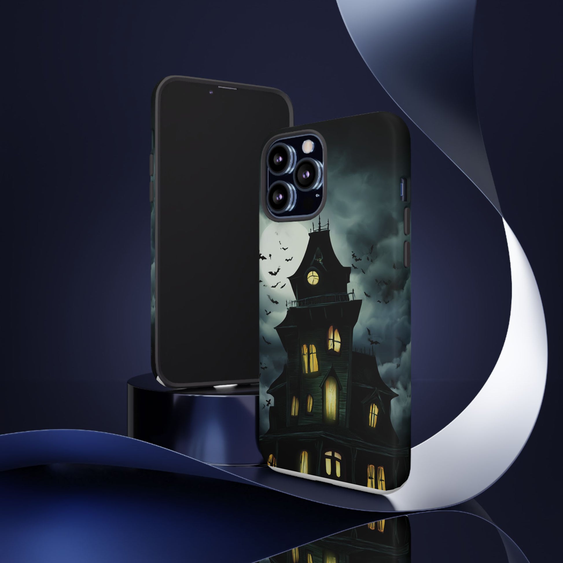 Gothic Haunted House Phone Case, Spooky Halloween Accessory, Creepy Gift for Horror Lovers, Unique Mobile Cover, Fall Decoration