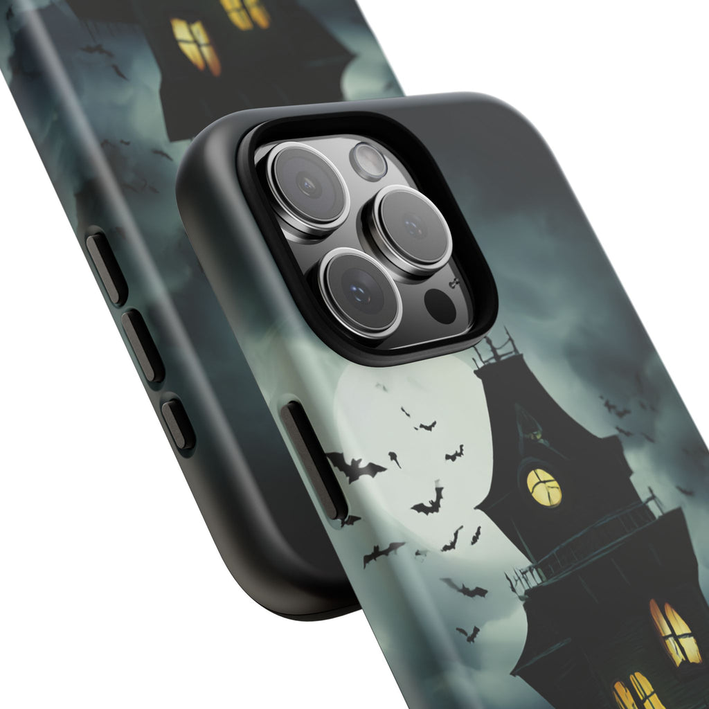 Gothic Haunted House Phone Case, Spooky Halloween Accessory, Creepy Gift for Horror Lovers, Unique Mobile Cover, Fall Decoration
