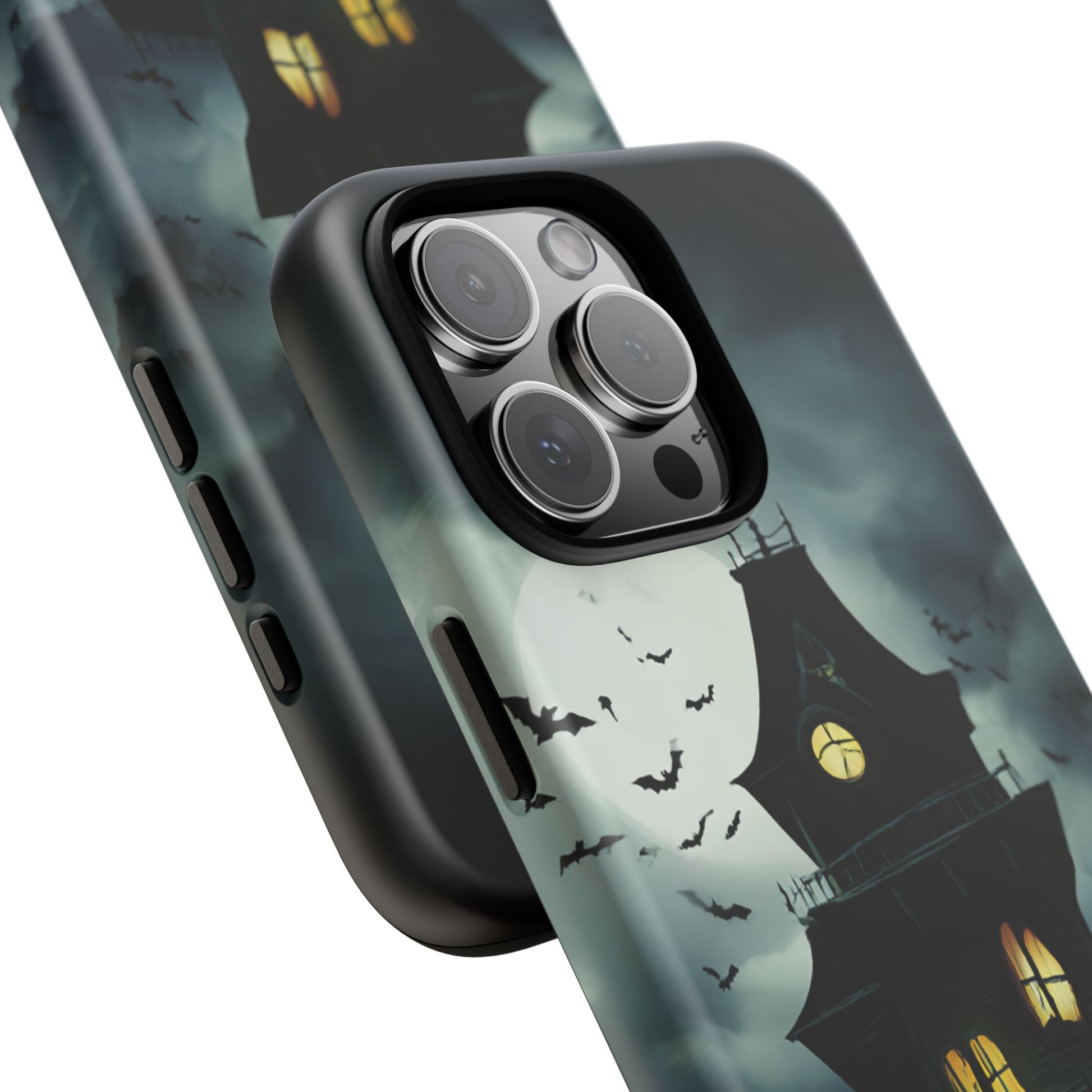 Gothic Haunted House Phone Case, Spooky Halloween Accessory, Creepy Gift for Horror Lovers, Unique Mobile Cover, Fall Decoration