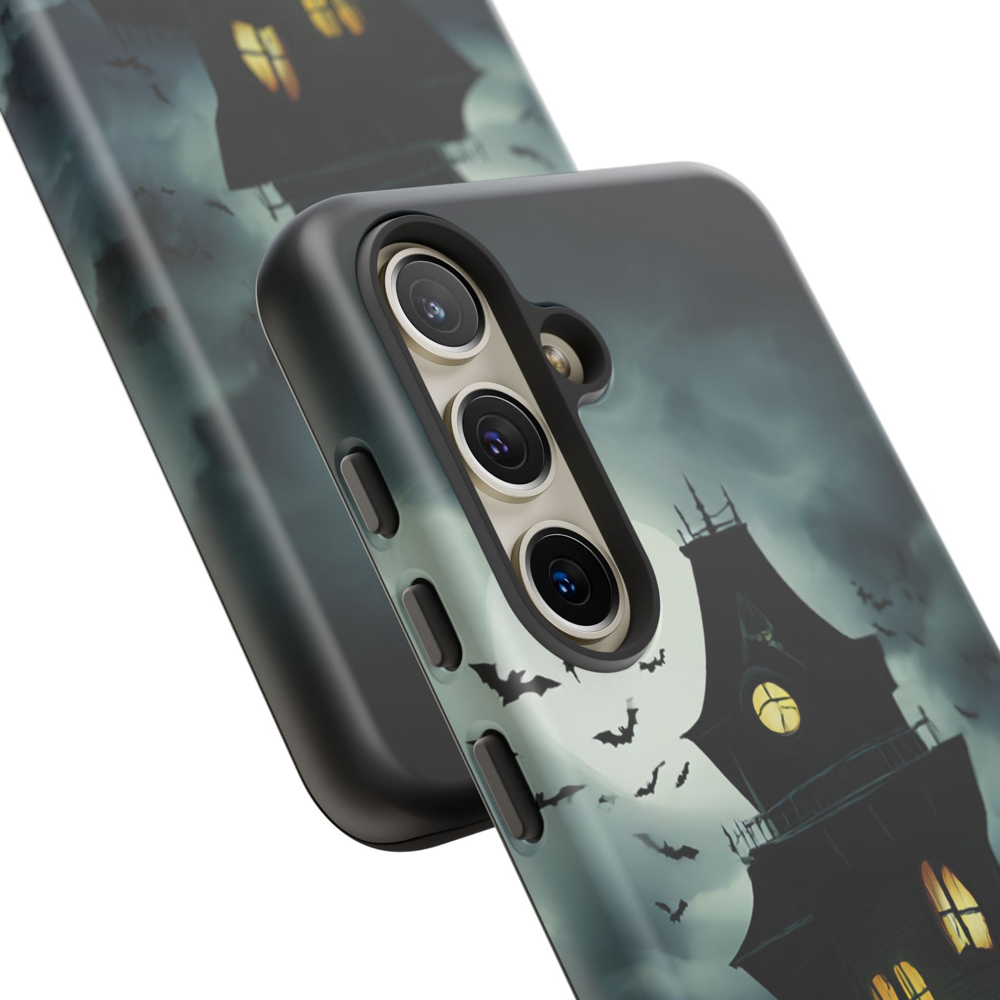Gothic Haunted House Phone Case, Spooky Halloween Accessory, Creepy Gift for Horror Lovers, Unique Mobile Cover, Fall Decoration