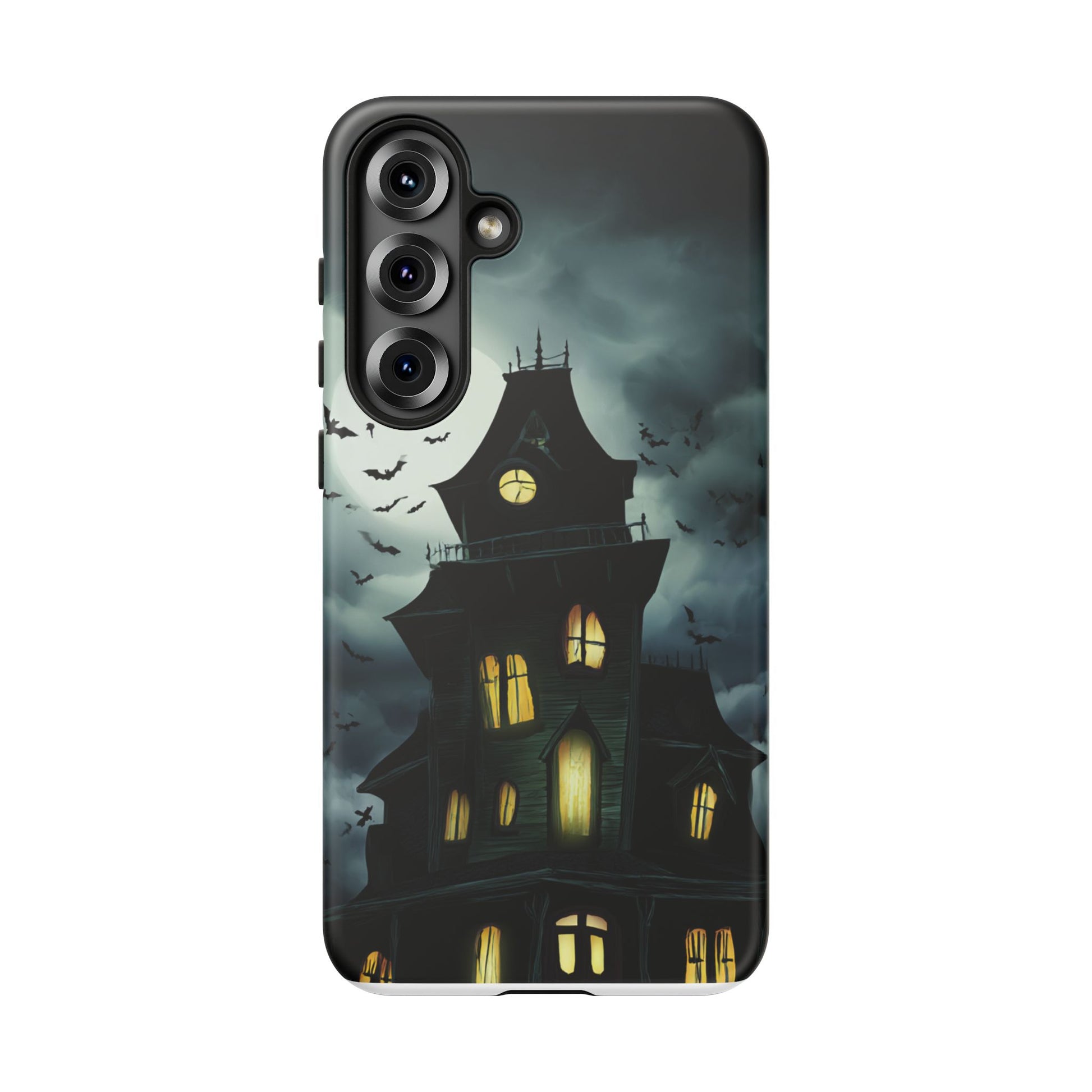 Gothic Haunted House Phone Case, Spooky Halloween Accessory, Creepy Gift for Horror Lovers, Unique Mobile Cover, Fall Decoration