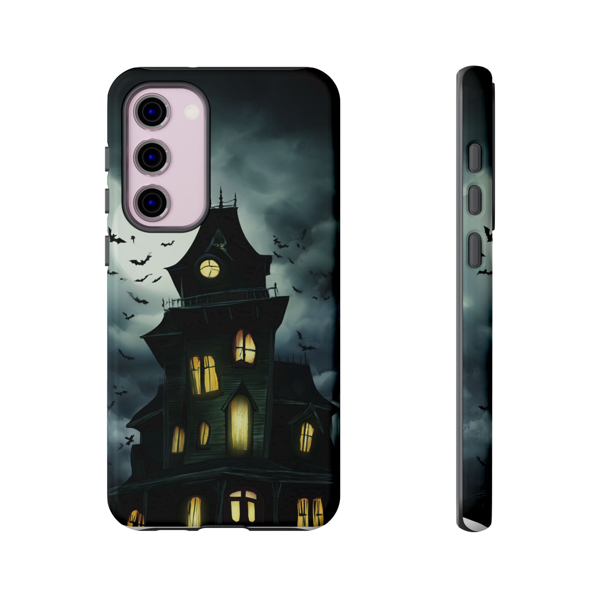 Gothic Haunted House Phone Case, Spooky Halloween Accessory, Creepy Gift for Horror Lovers, Unique Mobile Cover, Fall Decoration