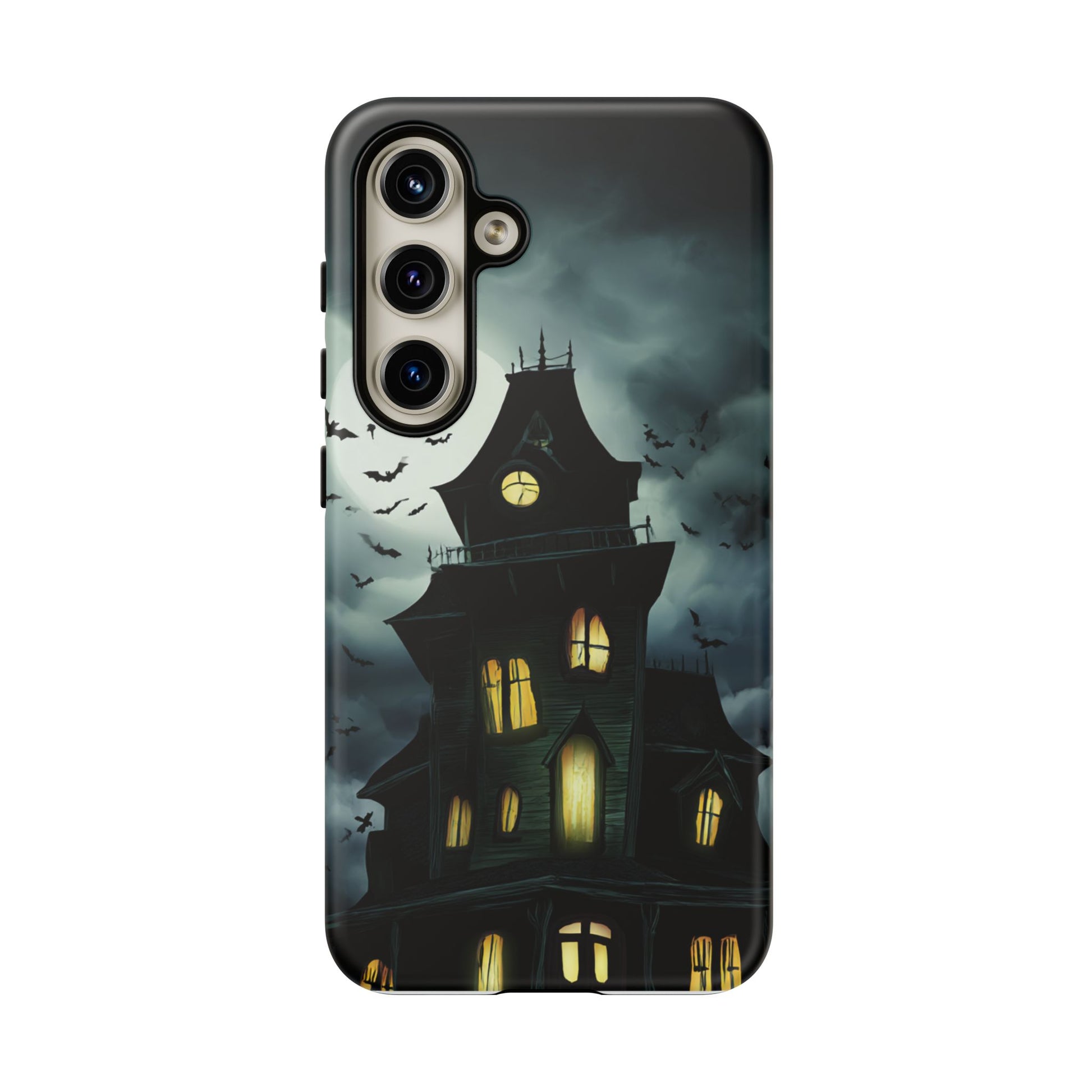 Gothic Haunted House Phone Case, Spooky Halloween Accessory, Creepy Gift for Horror Lovers, Unique Mobile Cover, Fall Decoration