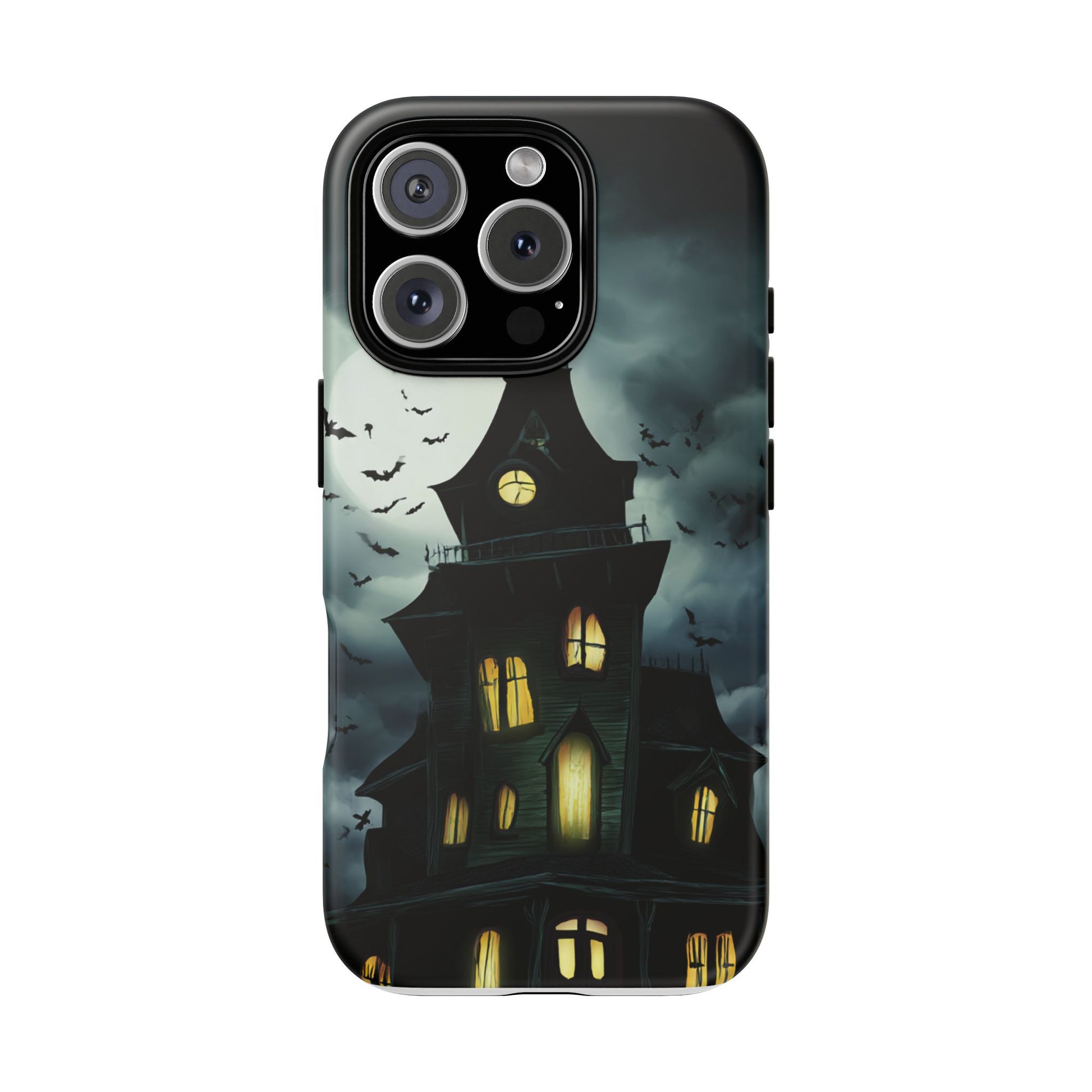 Gothic Haunted House Phone Case, Spooky Halloween Accessory, Creepy Gift for Horror Lovers, Unique Mobile Cover, Fall Decoration