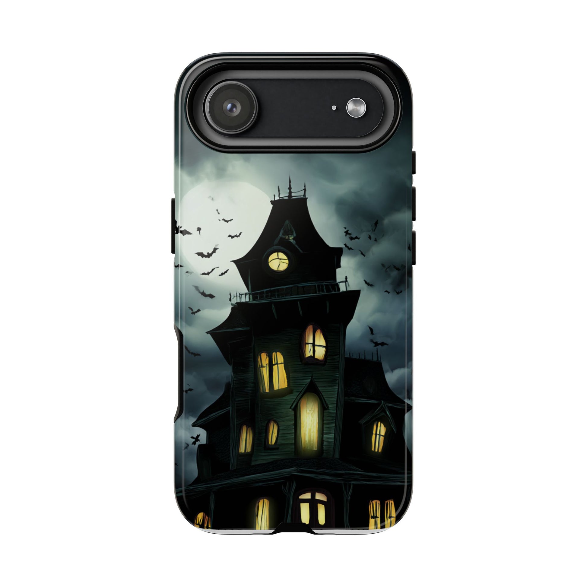 Gothic Haunted House Phone Case, Spooky Halloween Accessory, Creepy Gift for Horror Lovers, Unique Mobile Cover, Fall Decoration