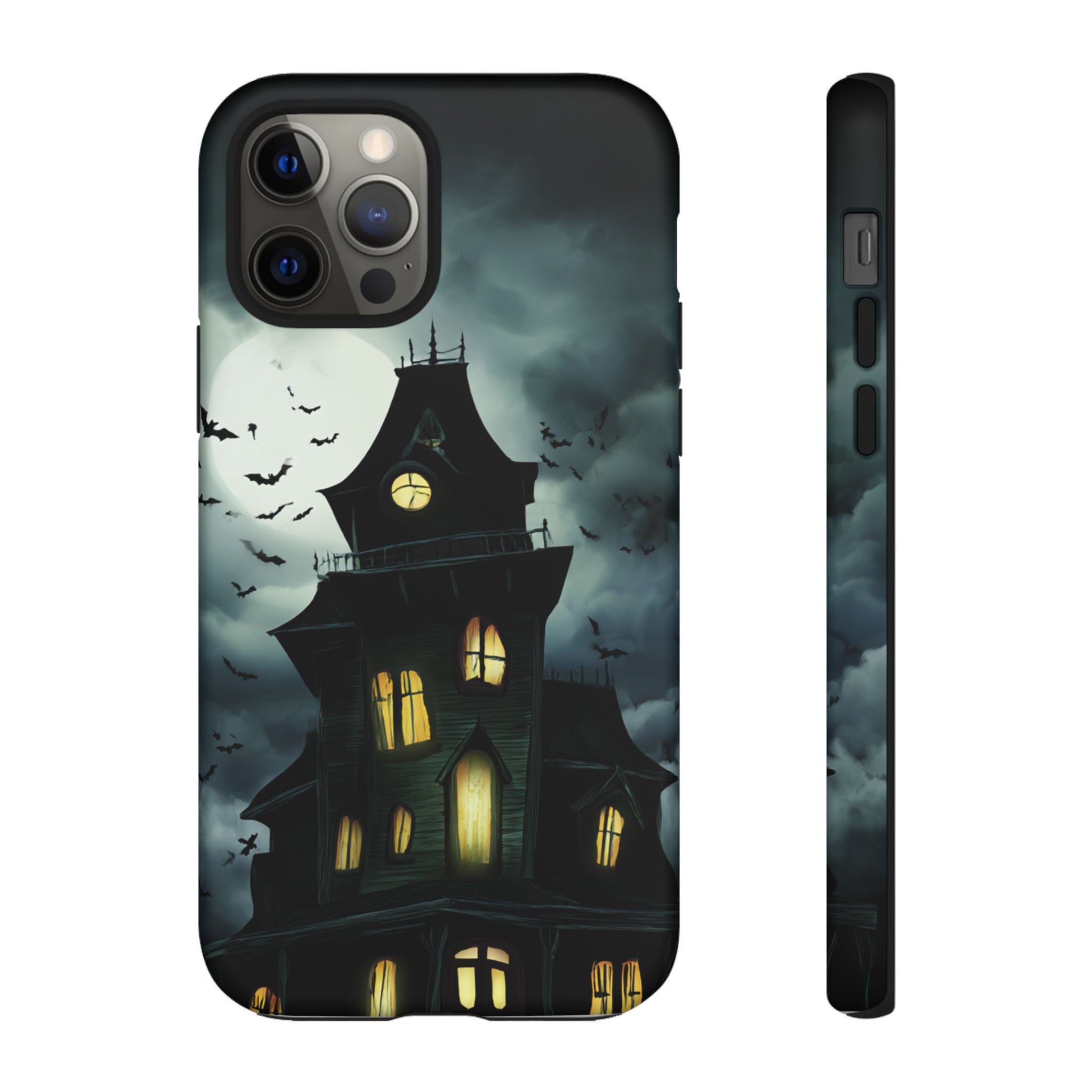 Gothic Haunted House Phone Case, Spooky Halloween Accessory, Creepy Gift for Horror Lovers, Unique Mobile Cover, Fall Decoration