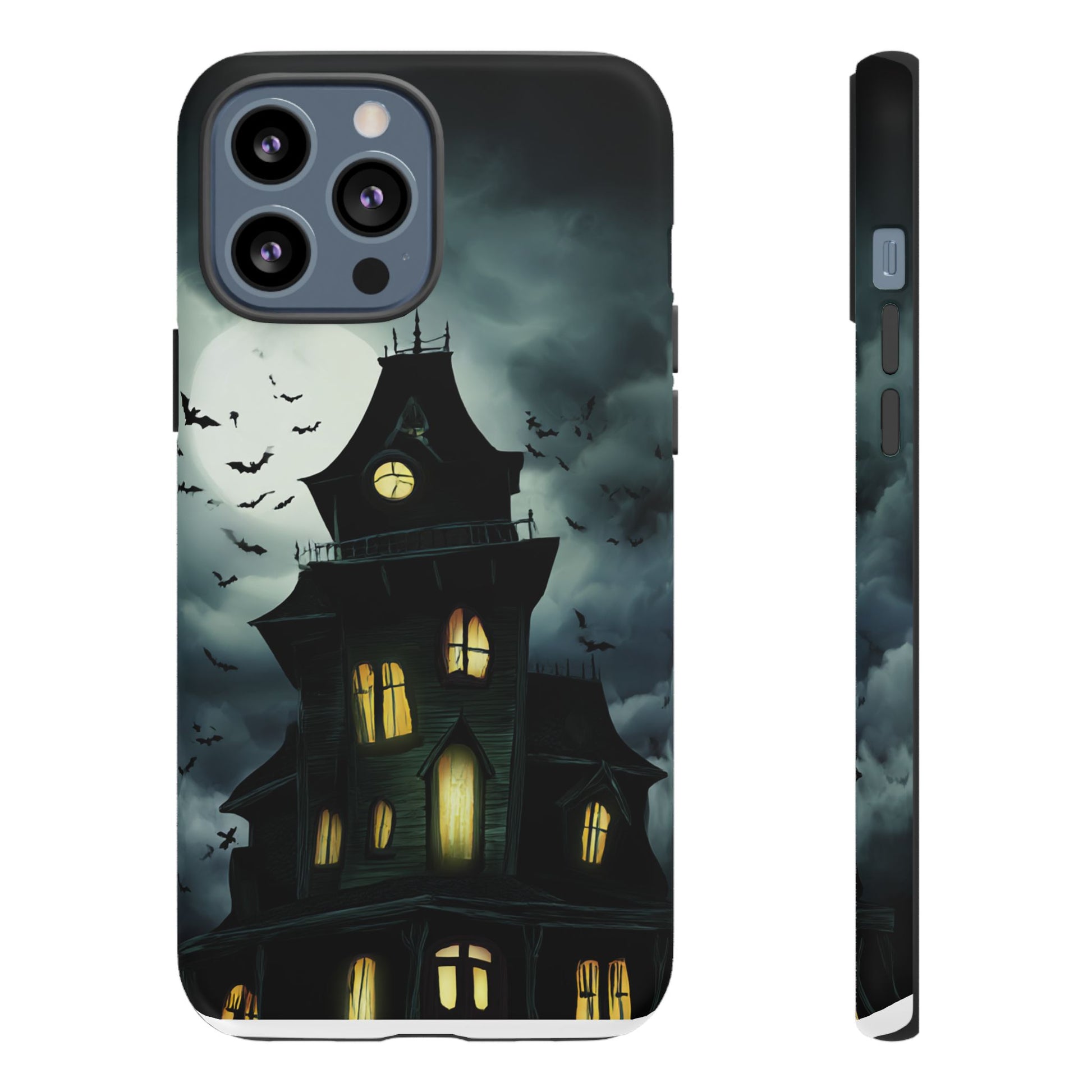 Gothic Haunted House Phone Case, Spooky Halloween Accessory, Creepy Gift for Horror Lovers, Unique Mobile Cover, Fall Decoration