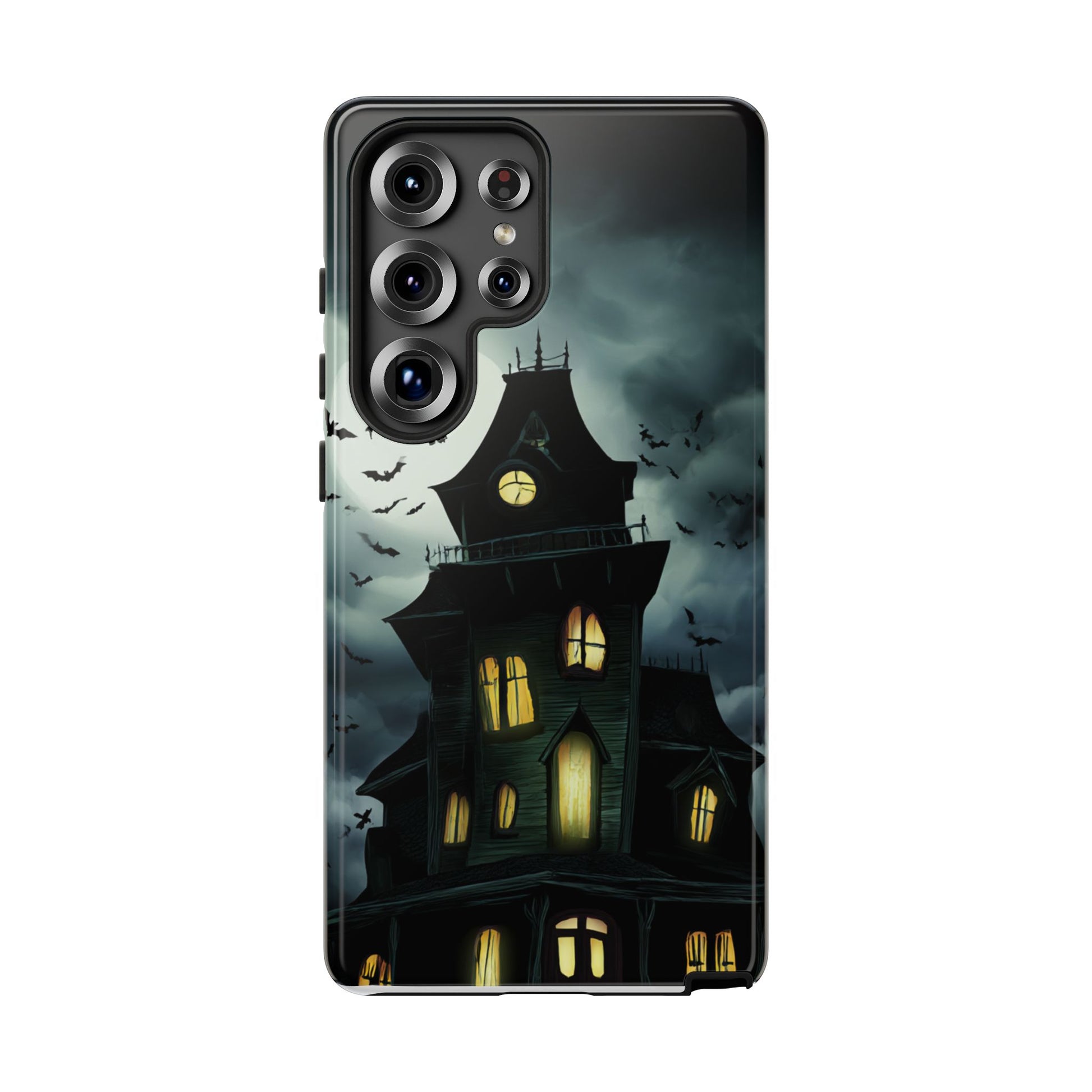 Gothic Haunted House Phone Case, Spooky Halloween Accessory, Creepy Gift for Horror Lovers, Unique Mobile Cover, Fall Decoration