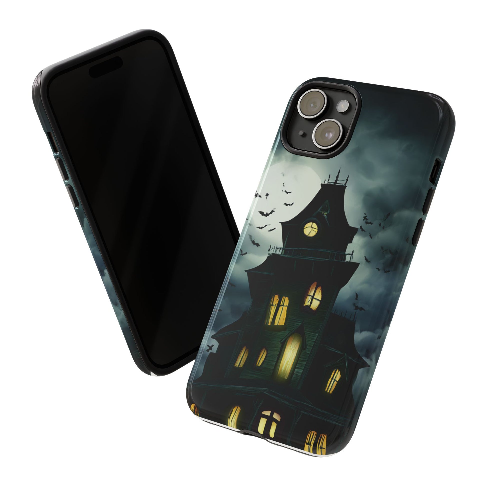 Gothic Haunted House Phone Case, Spooky Halloween Accessory, Creepy Gift for Horror Lovers, Unique Mobile Cover, Fall Decoration