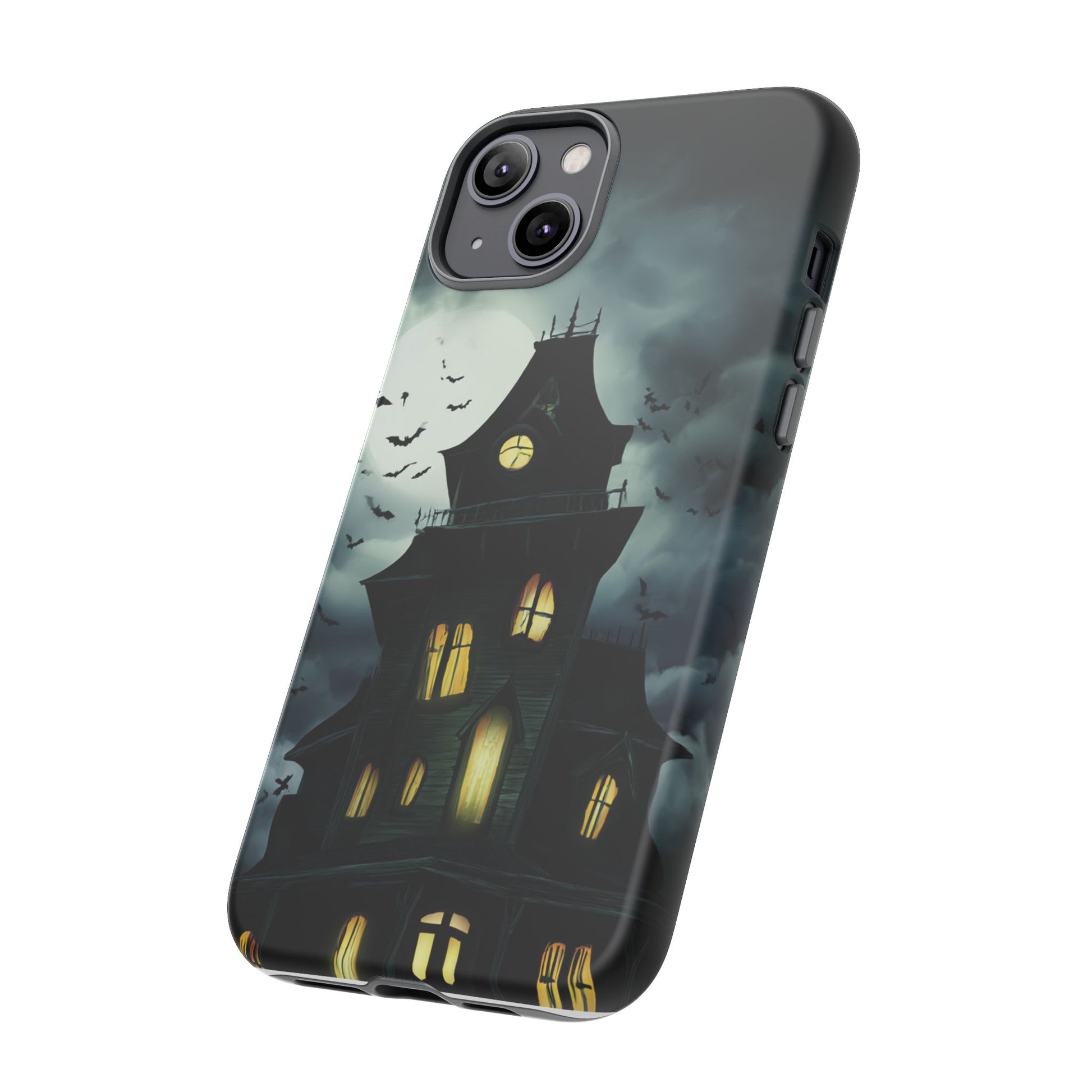 Gothic Haunted House Phone Case, Spooky Halloween Accessory, Creepy Gift for Horror Lovers, Unique Mobile Cover, Fall Decoration