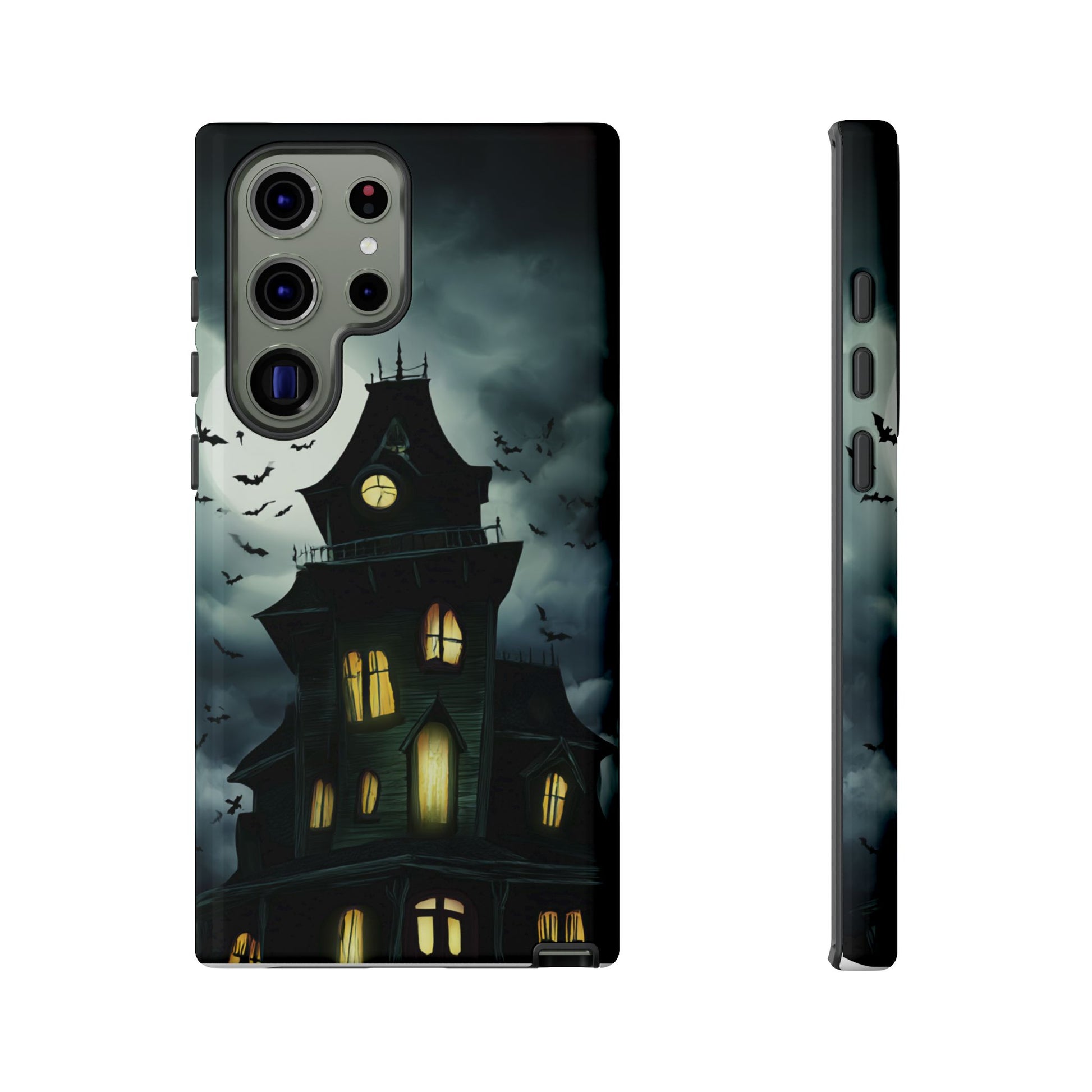 Gothic Haunted House Phone Case, Spooky Halloween Accessory, Creepy Gift for Horror Lovers, Unique Mobile Cover, Fall Decoration