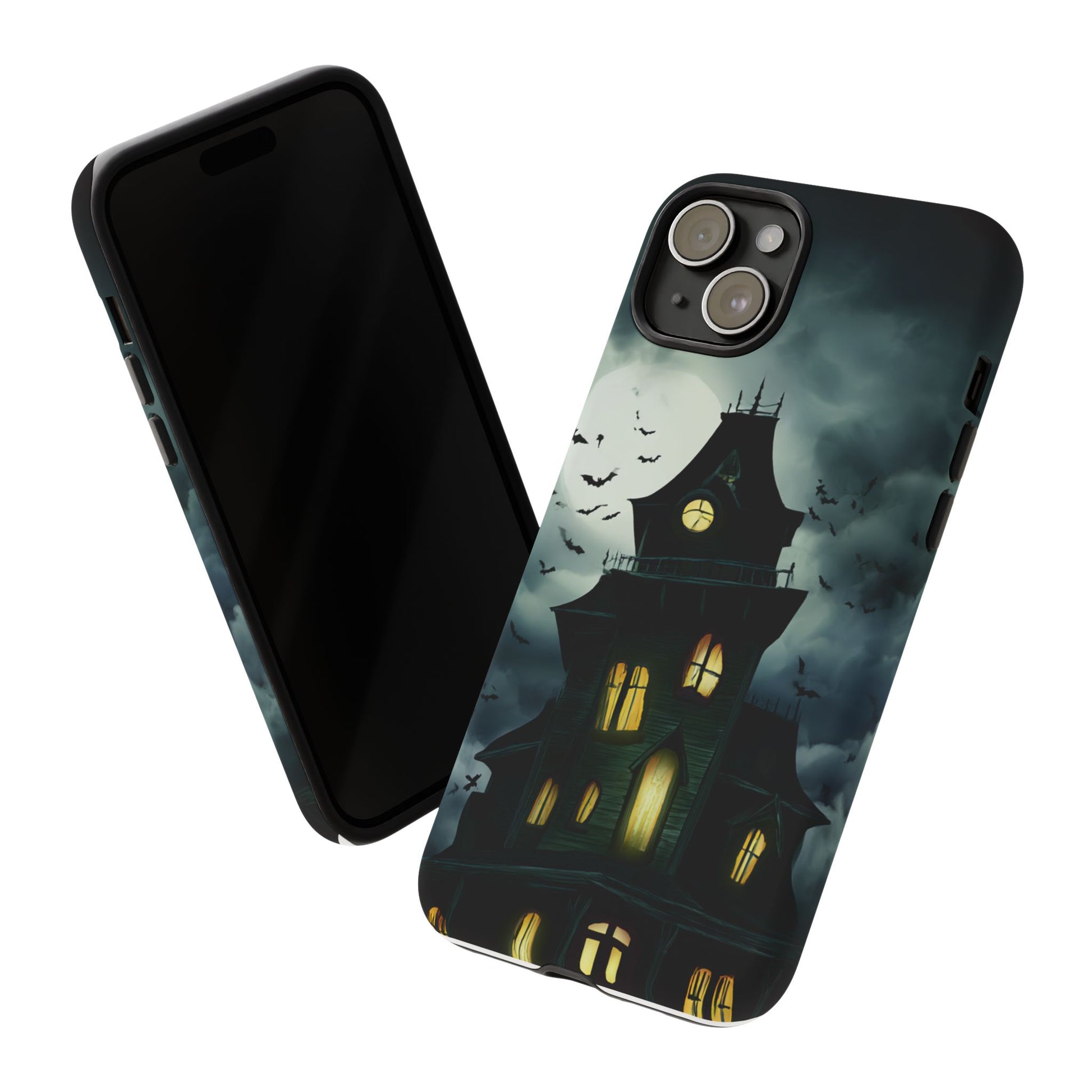 Gothic Haunted House Phone Case, Spooky Halloween Accessory, Creepy Gift for Horror Lovers, Unique Mobile Cover, Fall Decoration