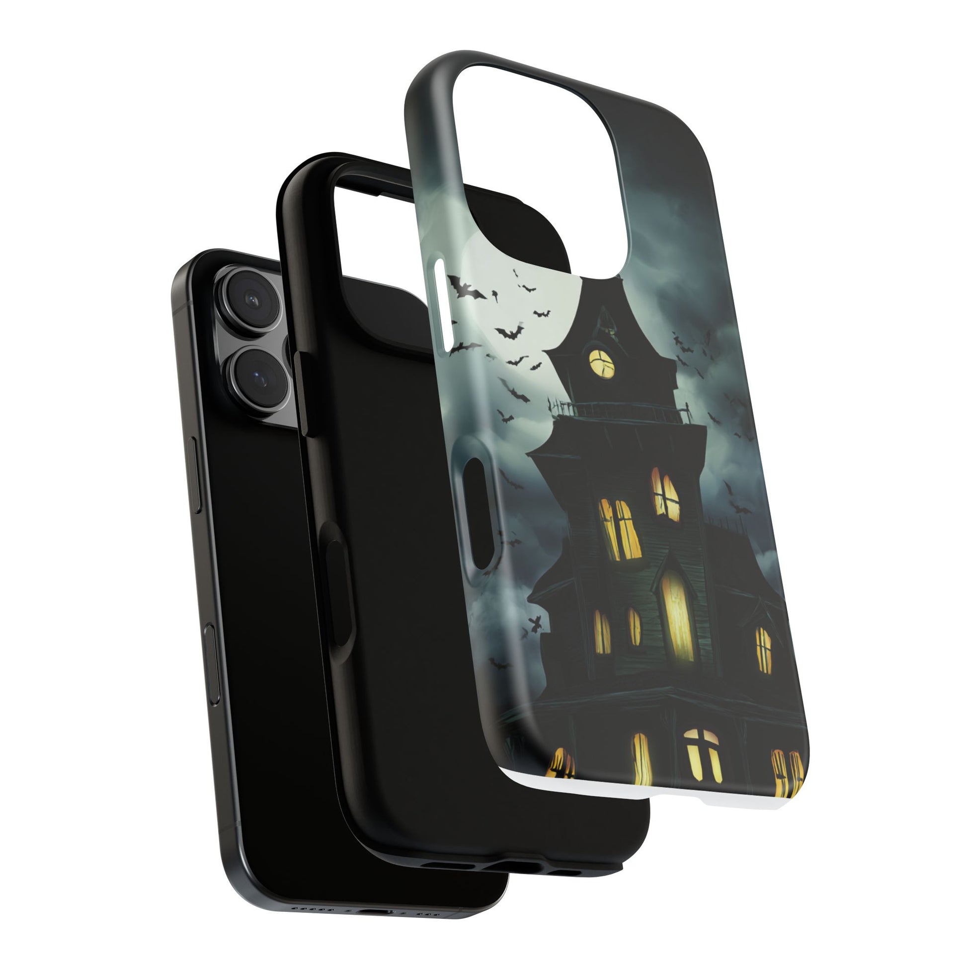 Gothic Haunted House Phone Case, Spooky Halloween Accessory, Creepy Gift for Horror Lovers, Unique Mobile Cover, Fall Decoration