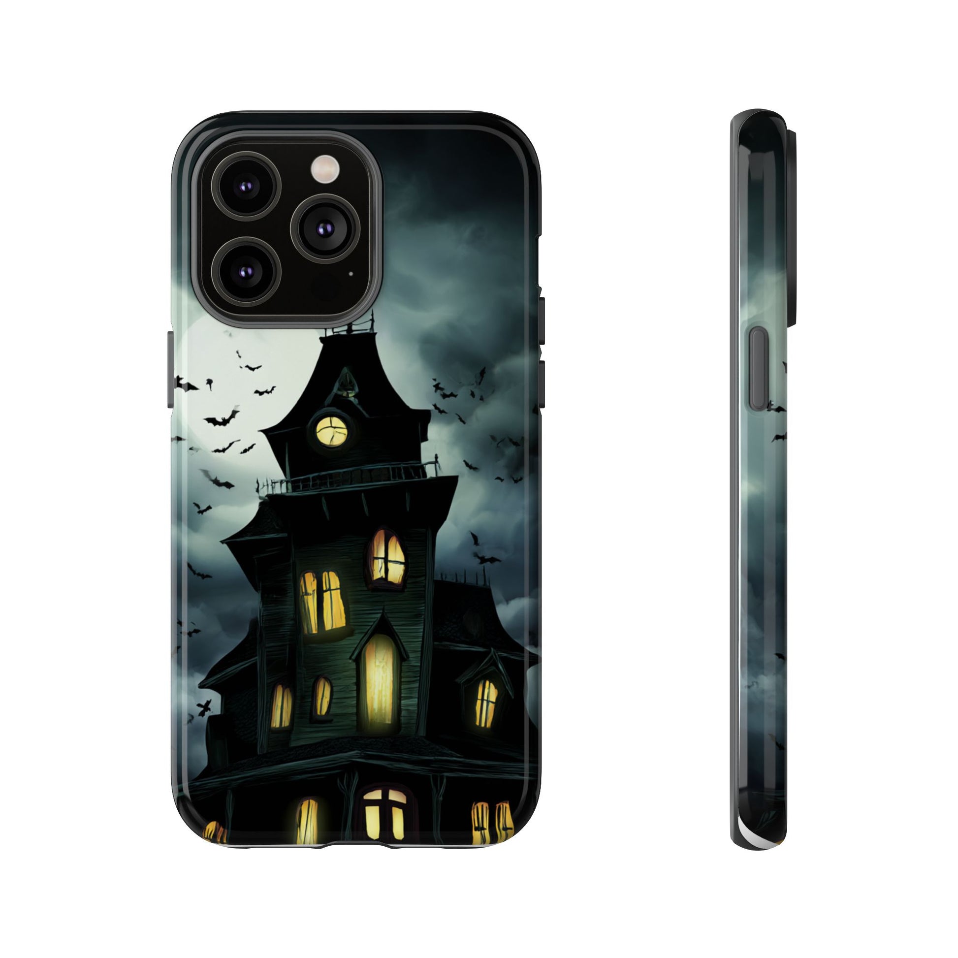 Gothic Haunted House Phone Case, Spooky Halloween Accessory, Creepy Gift for Horror Lovers, Unique Mobile Cover, Fall Decoration