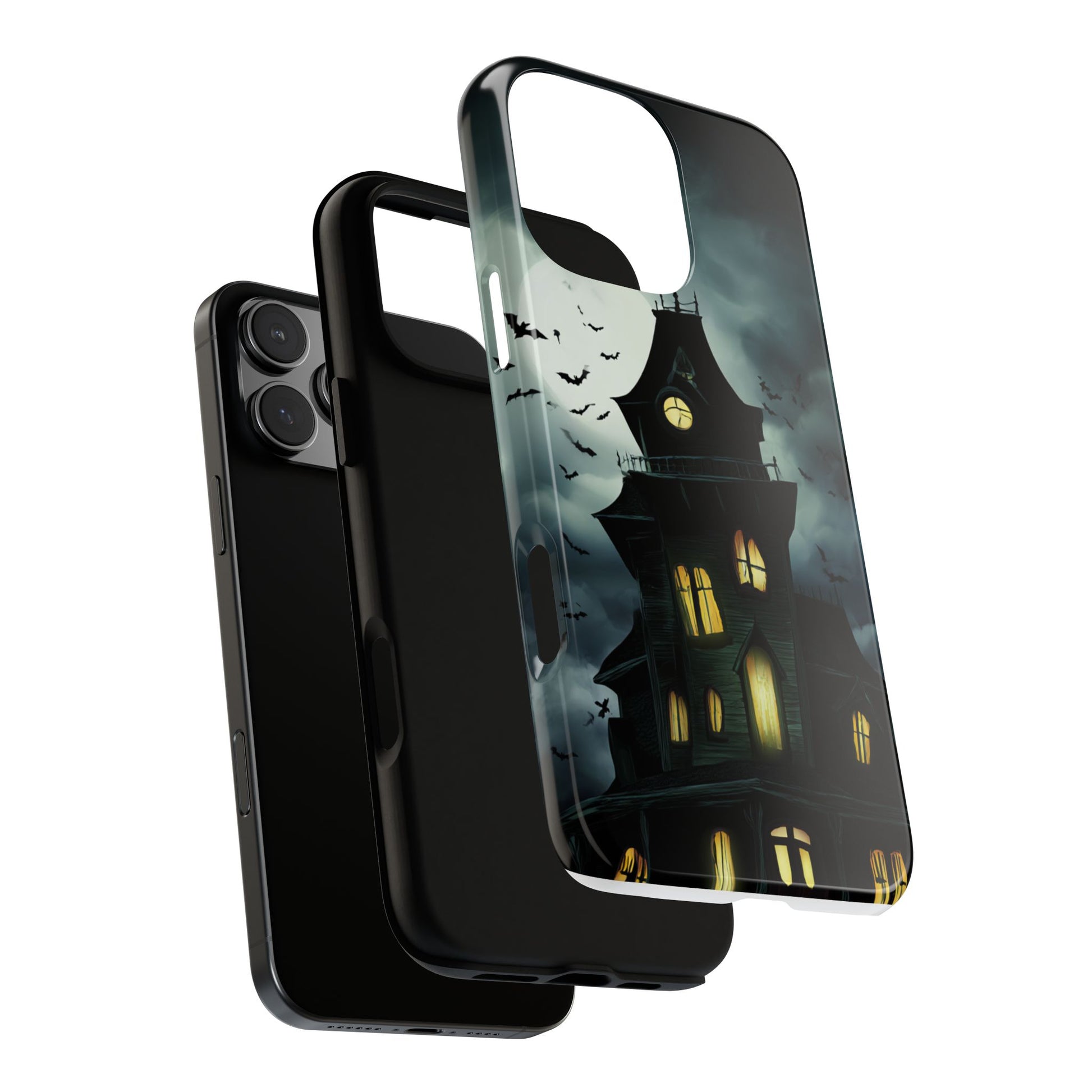 Gothic Haunted House Phone Case, Spooky Halloween Accessory, Creepy Gift for Horror Lovers, Unique Mobile Cover, Fall Decoration