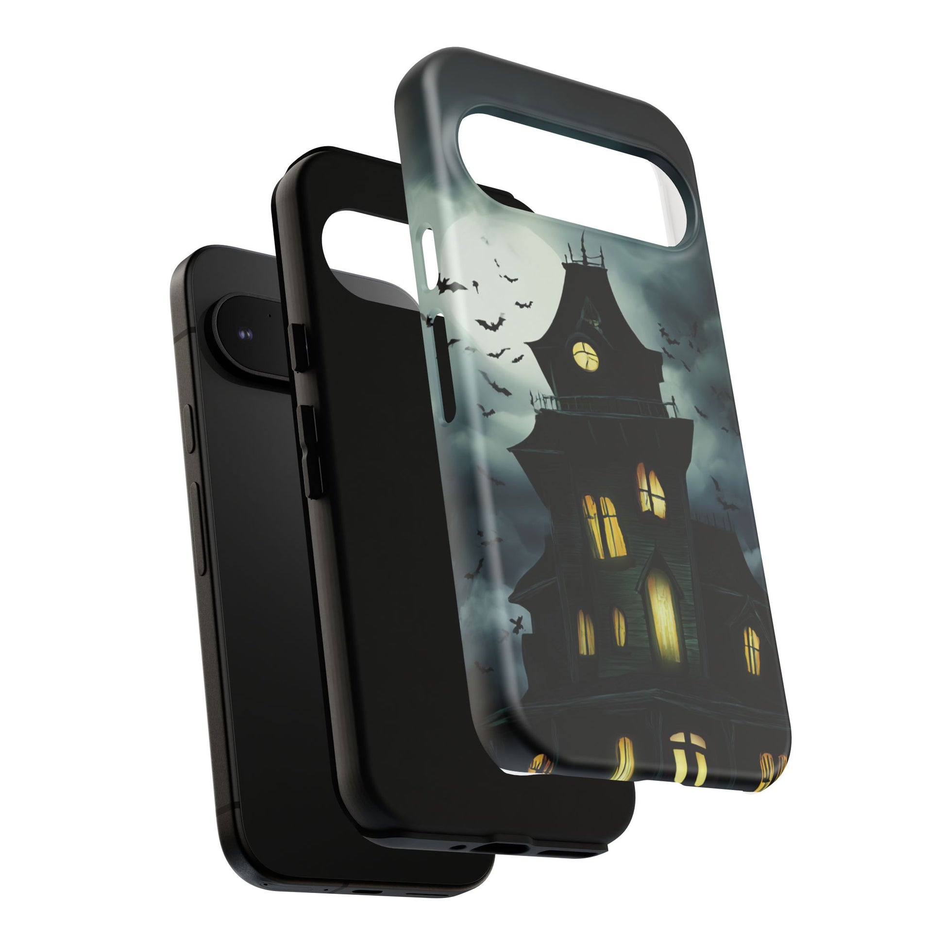 Gothic Haunted House Phone Case, Spooky Halloween Accessory, Creepy Gift for Horror Lovers, Unique Mobile Cover, Fall Decoration