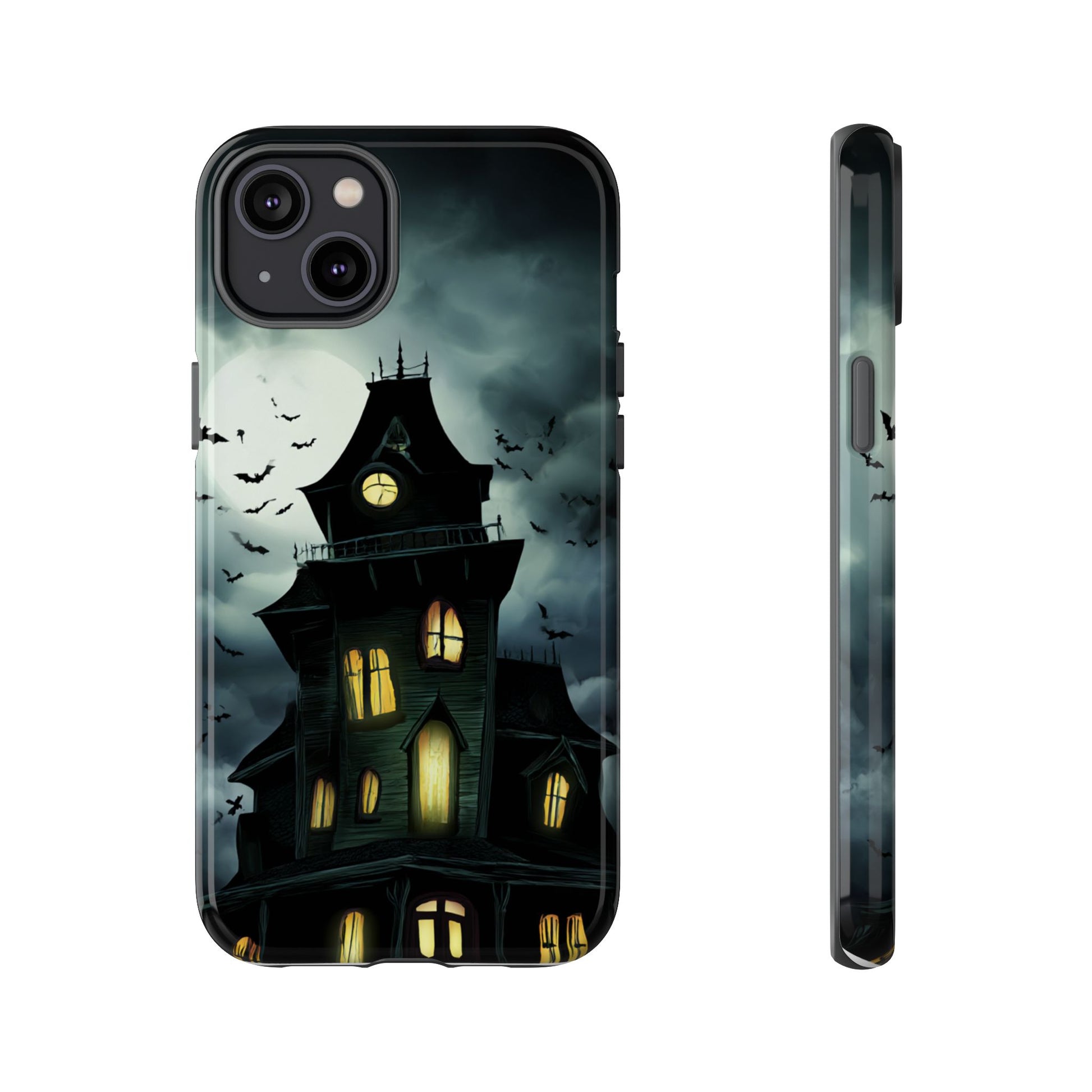 Gothic Haunted House Phone Case, Spooky Halloween Accessory, Creepy Gift for Horror Lovers, Unique Mobile Cover, Fall Decoration