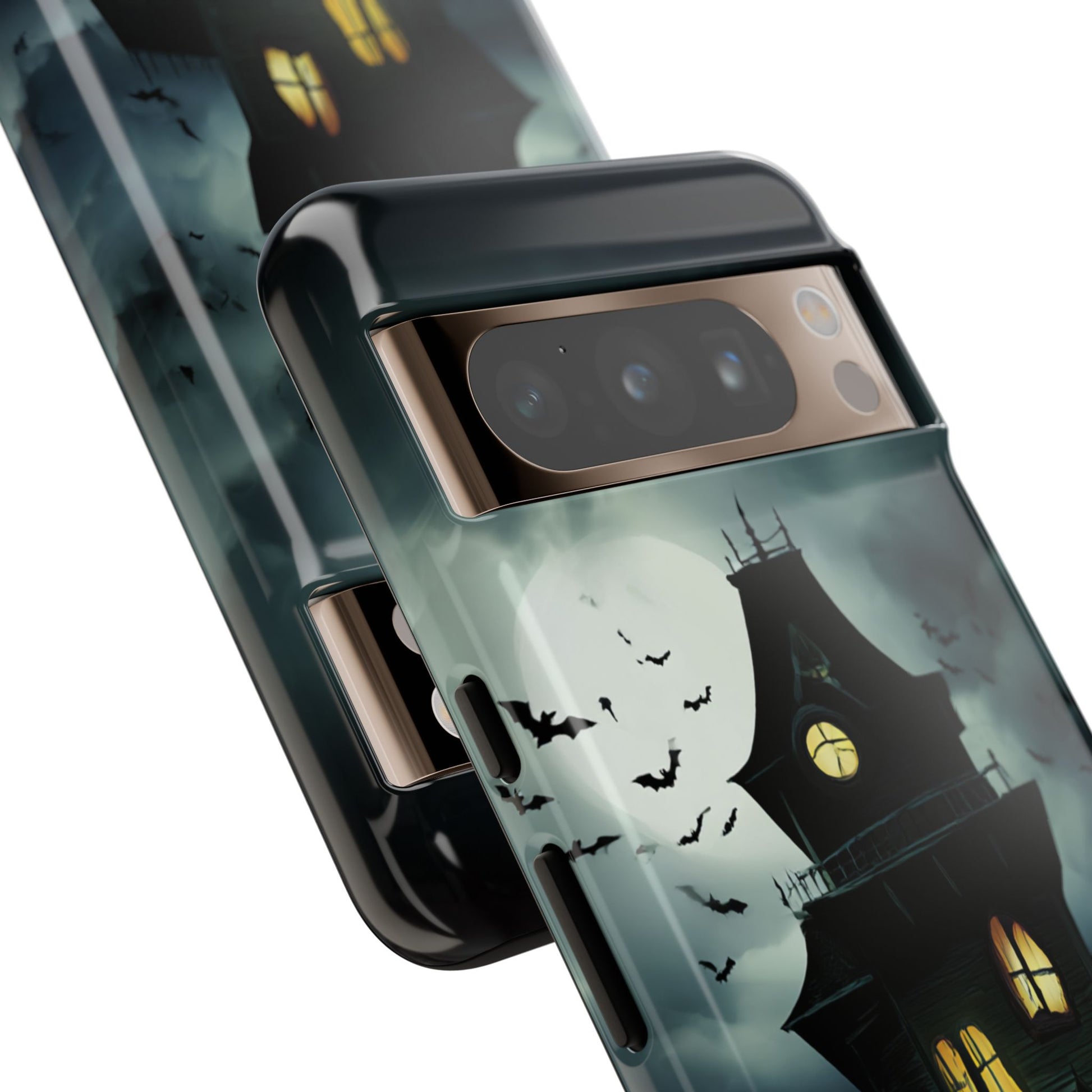 Gothic Haunted House Phone Case, Spooky Halloween Accessory, Creepy Gift for Horror Lovers, Unique Mobile Cover, Fall Decoration
