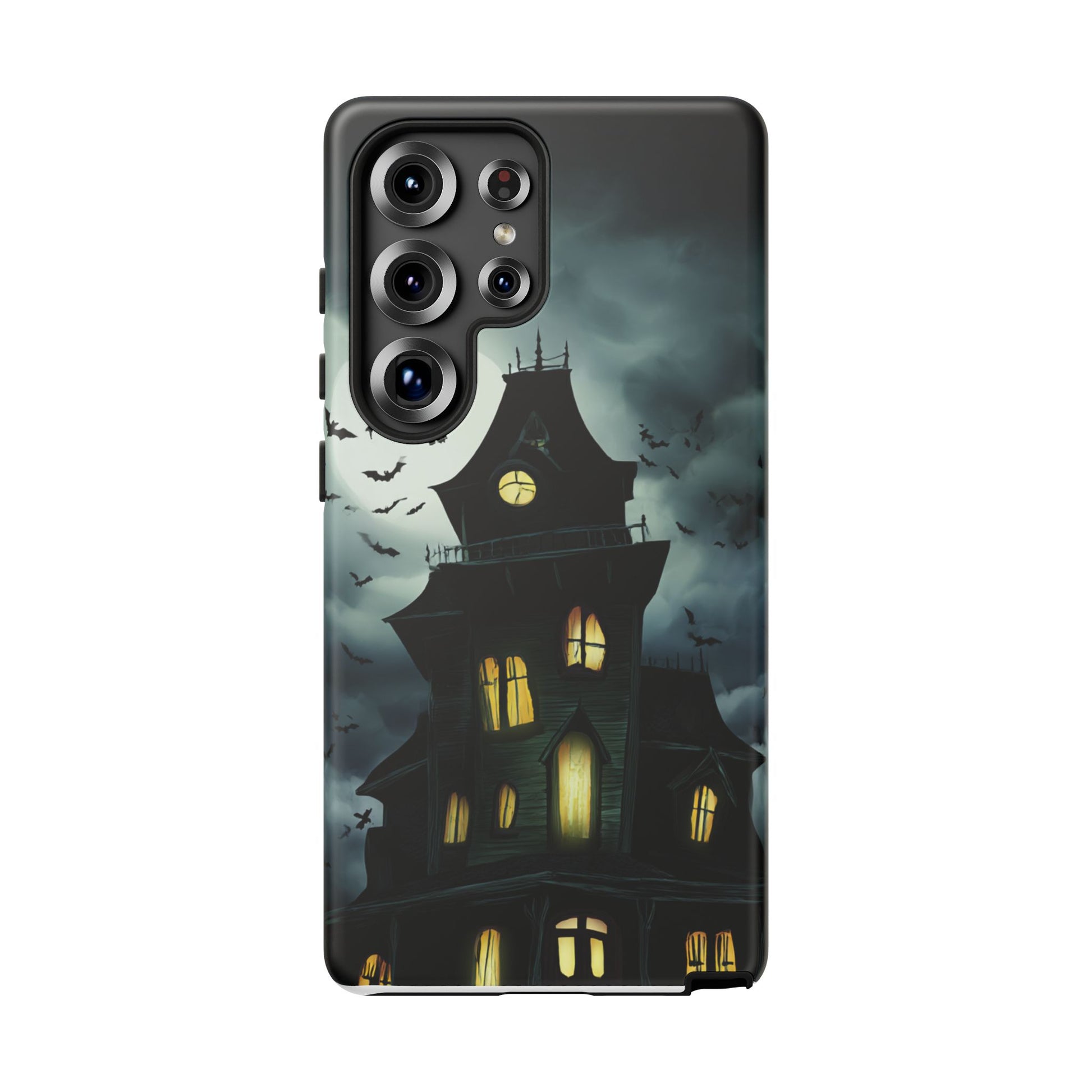 Gothic Haunted House Phone Case, Spooky Halloween Accessory, Creepy Gift for Horror Lovers, Unique Mobile Cover, Fall Decoration