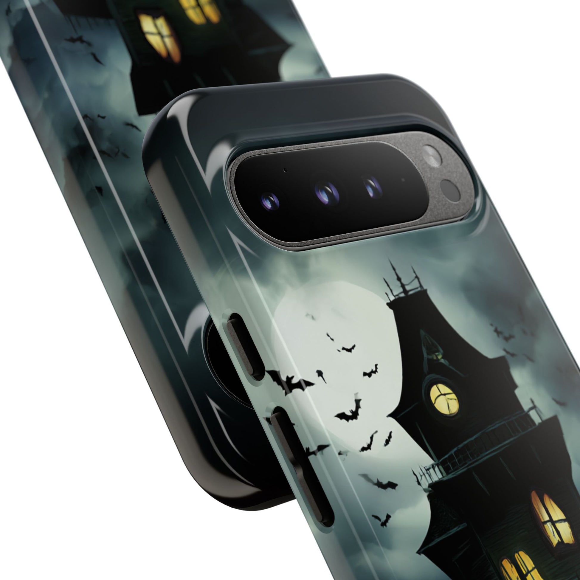 Gothic Haunted House Phone Case, Spooky Halloween Accessory, Creepy Gift for Horror Lovers, Unique Mobile Cover, Fall Decoration