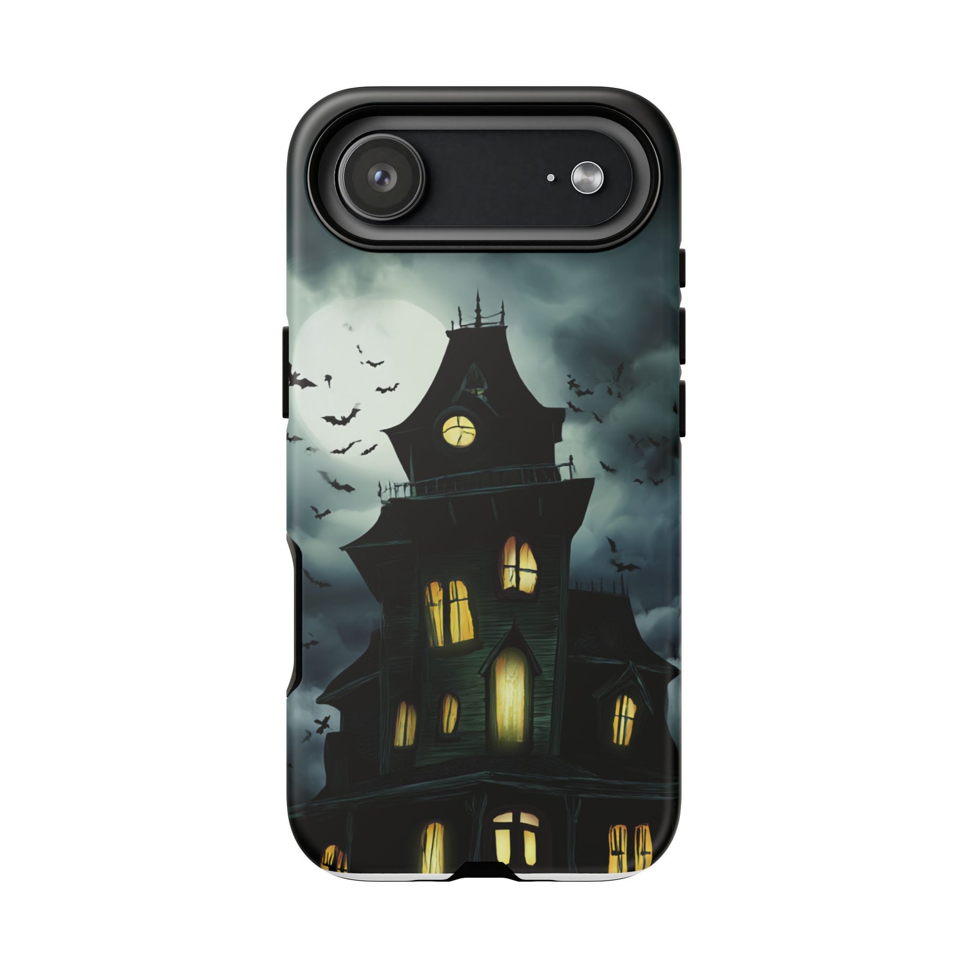 Gothic Haunted House Phone Case, Spooky Halloween Accessory, Creepy Gift for Horror Lovers, Unique Mobile Cover, Fall Decoration