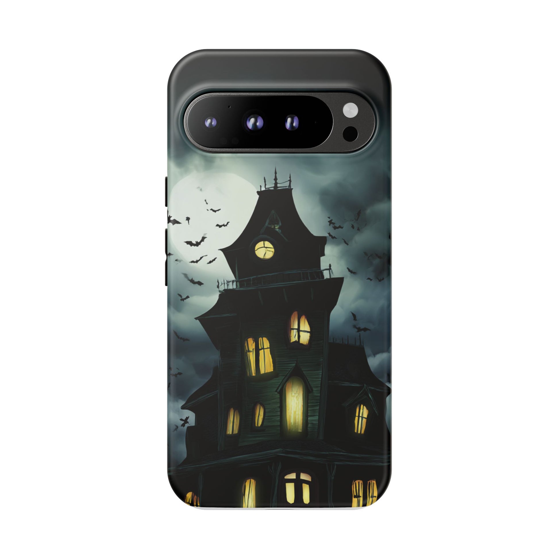 Gothic Haunted House Phone Case, Spooky Halloween Accessory, Creepy Gift for Horror Lovers, Unique Mobile Cover, Fall Decoration