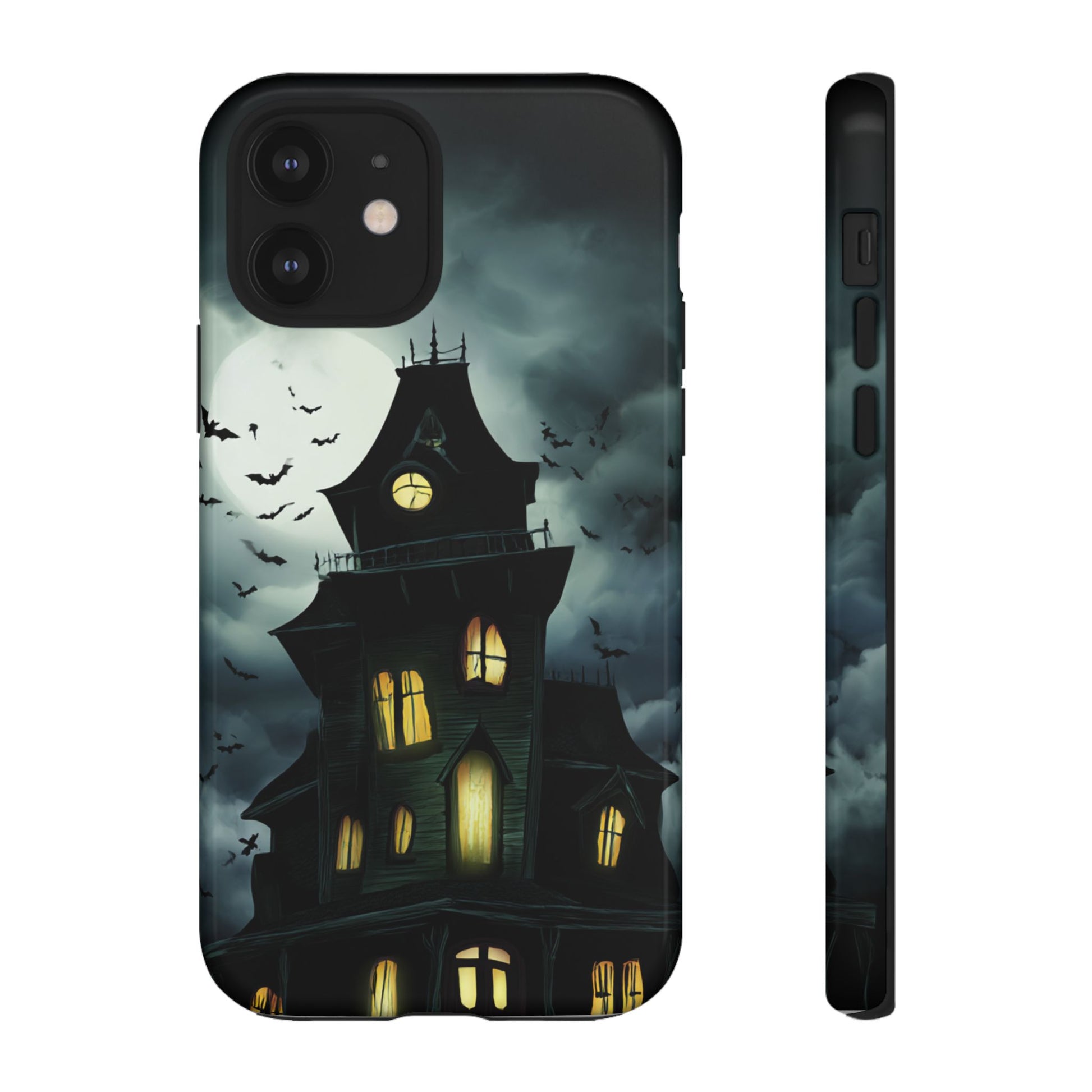 Gothic Haunted House Phone Case, Spooky Halloween Accessory, Creepy Gift for Horror Lovers, Unique Mobile Cover, Fall Decoration