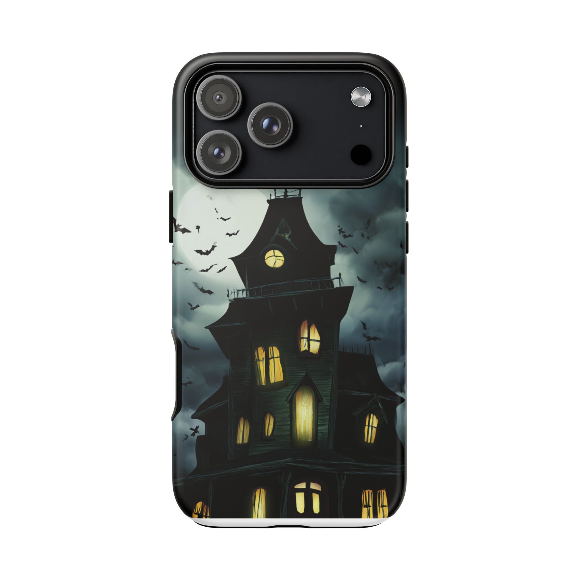 Gothic Haunted House Phone Case, Spooky Halloween Accessory, Creepy Gift for Horror Lovers, Unique Mobile Cover, Fall Decoration