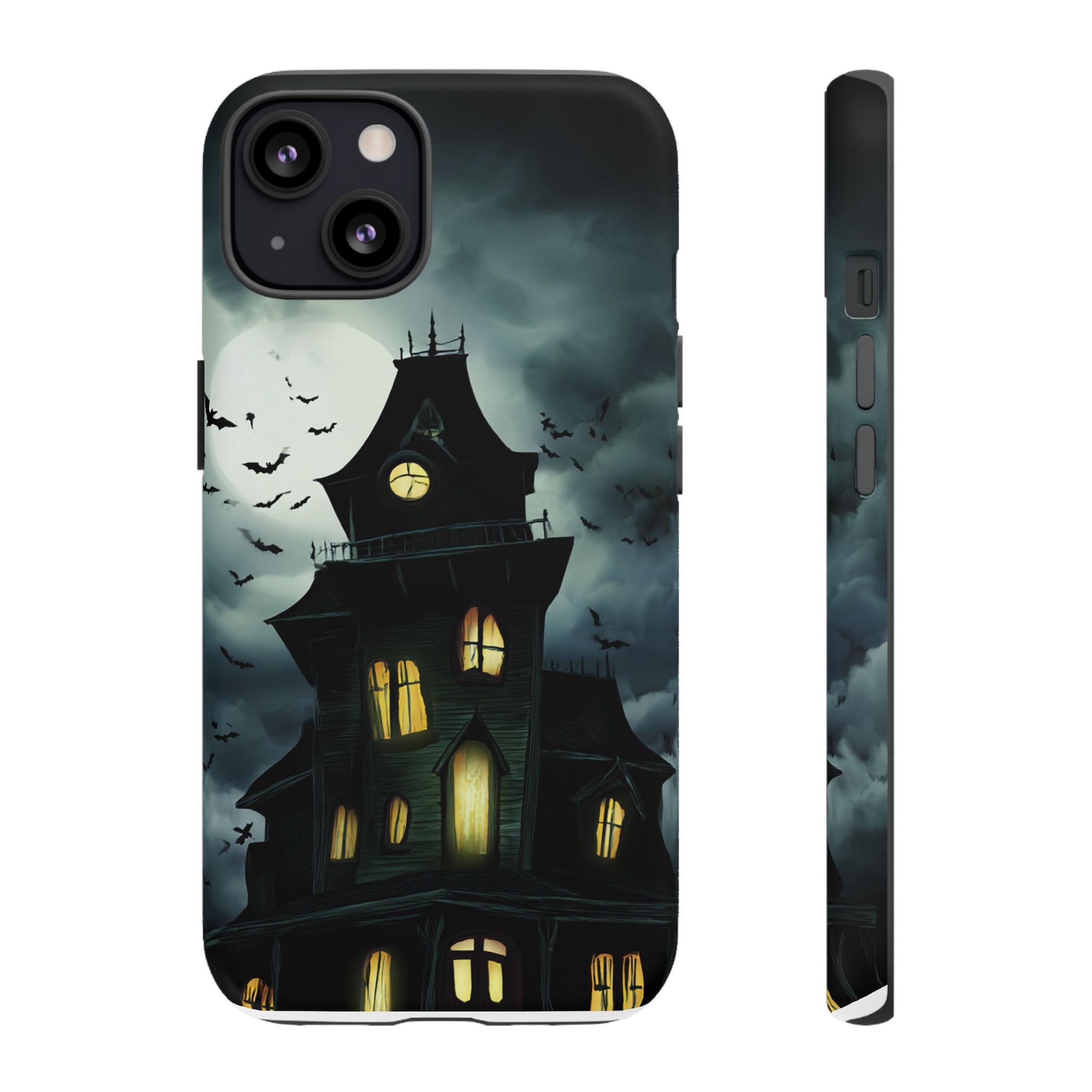 Gothic Haunted House Phone Case, Spooky Halloween Accessory, Creepy Gift for Horror Lovers, Unique Mobile Cover, Fall Decoration