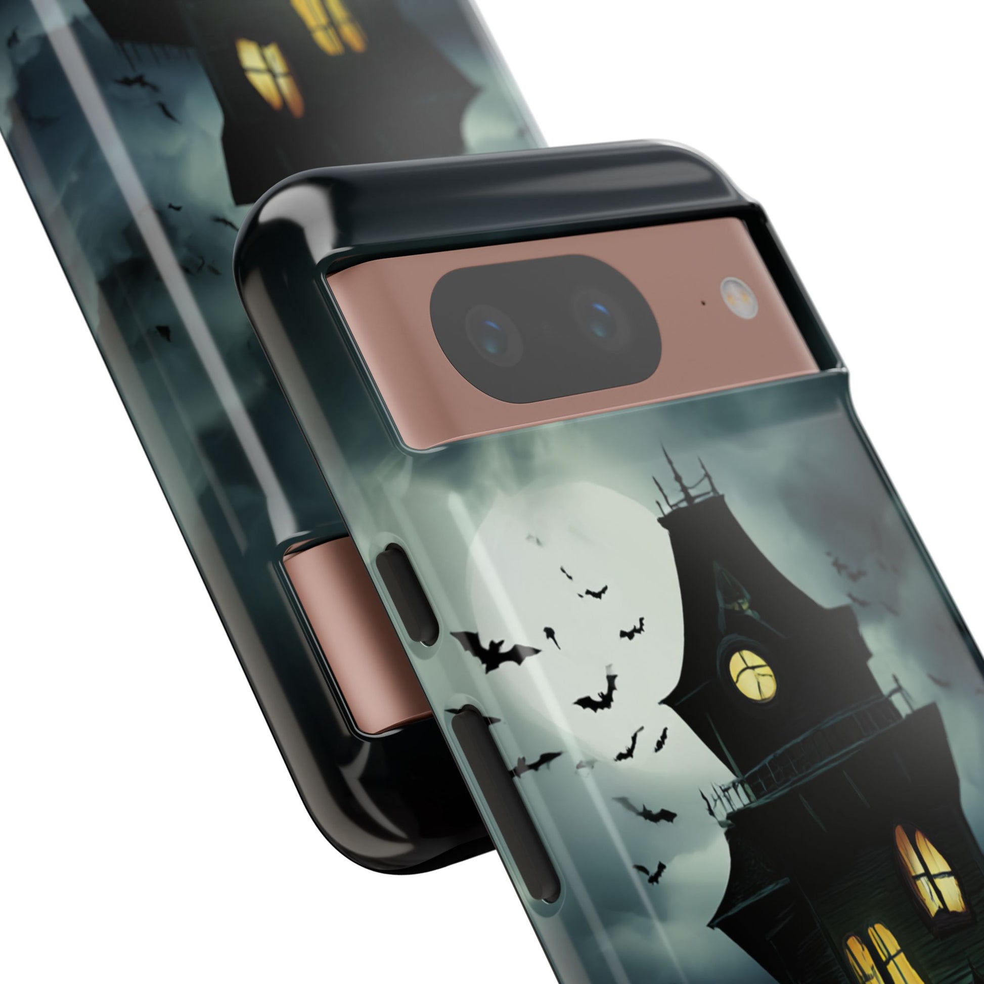 Gothic Haunted House Phone Case, Spooky Halloween Accessory, Creepy Gift for Horror Lovers, Unique Mobile Cover, Fall Decoration