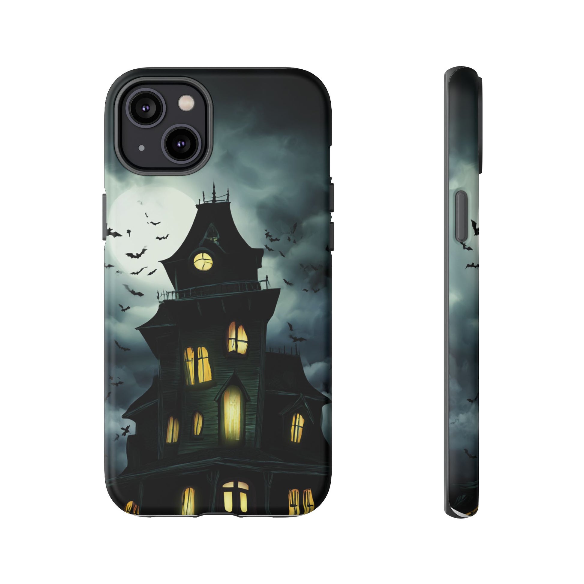 Gothic Haunted House Phone Case, Spooky Halloween Accessory, Creepy Gift for Horror Lovers, Unique Mobile Cover, Fall Decoration
