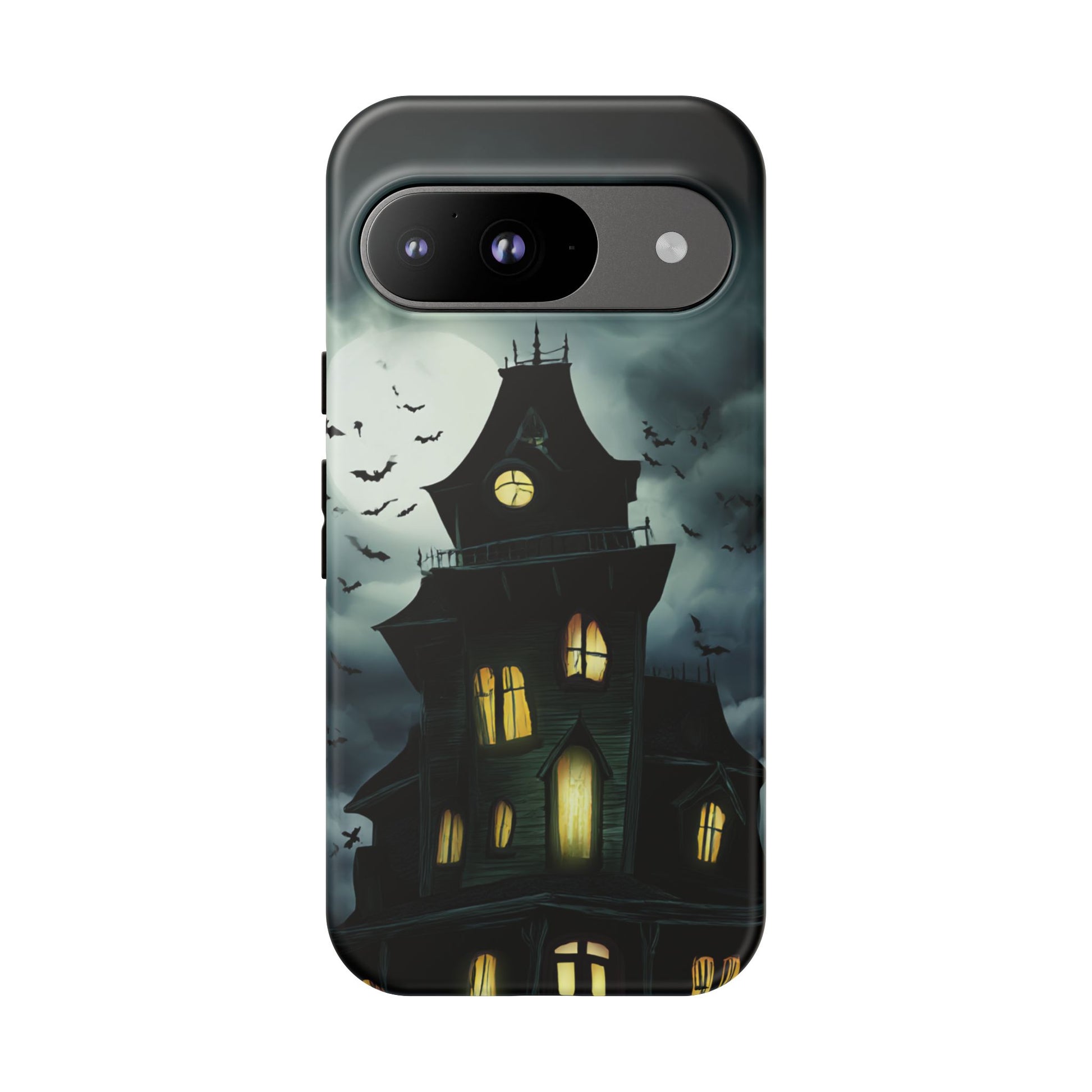 Gothic Haunted House Phone Case, Spooky Halloween Accessory, Creepy Gift for Horror Lovers, Unique Mobile Cover, Fall Decoration