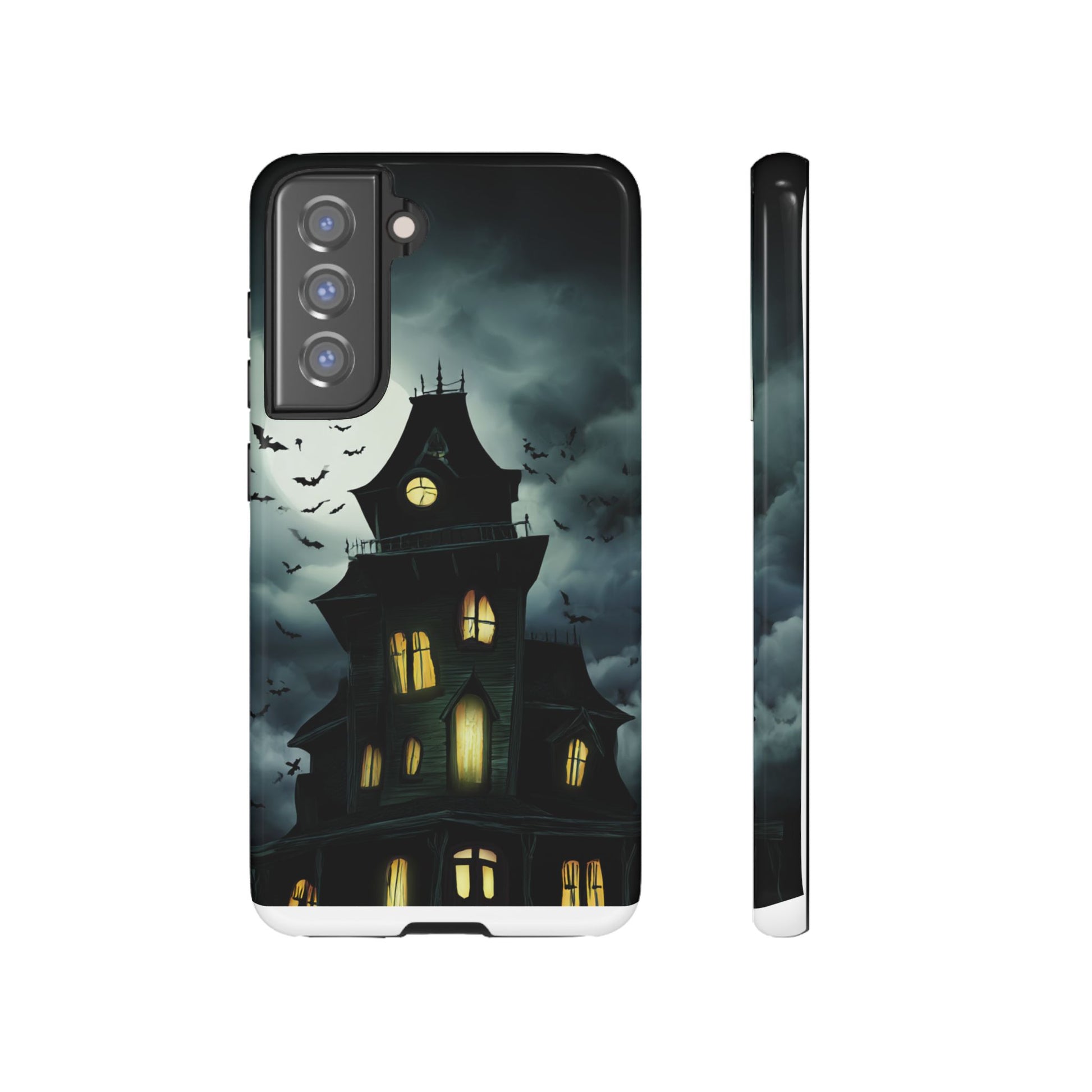 Gothic Haunted House Phone Case, Spooky Halloween Accessory, Creepy Gift for Horror Lovers, Unique Mobile Cover, Fall Decoration