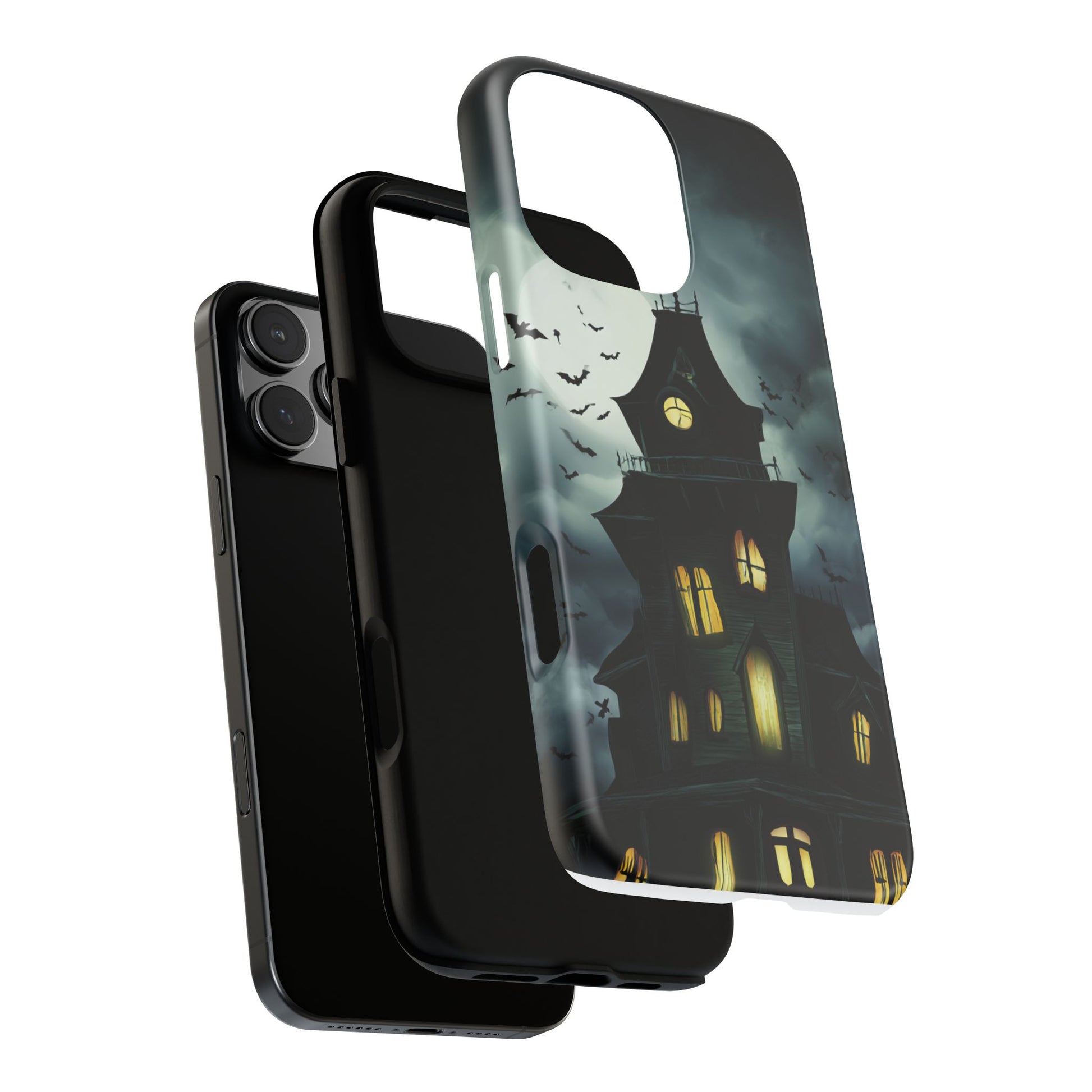 Gothic Haunted House Phone Case, Spooky Halloween Accessory, Creepy Gift for Horror Lovers, Unique Mobile Cover, Fall Decoration