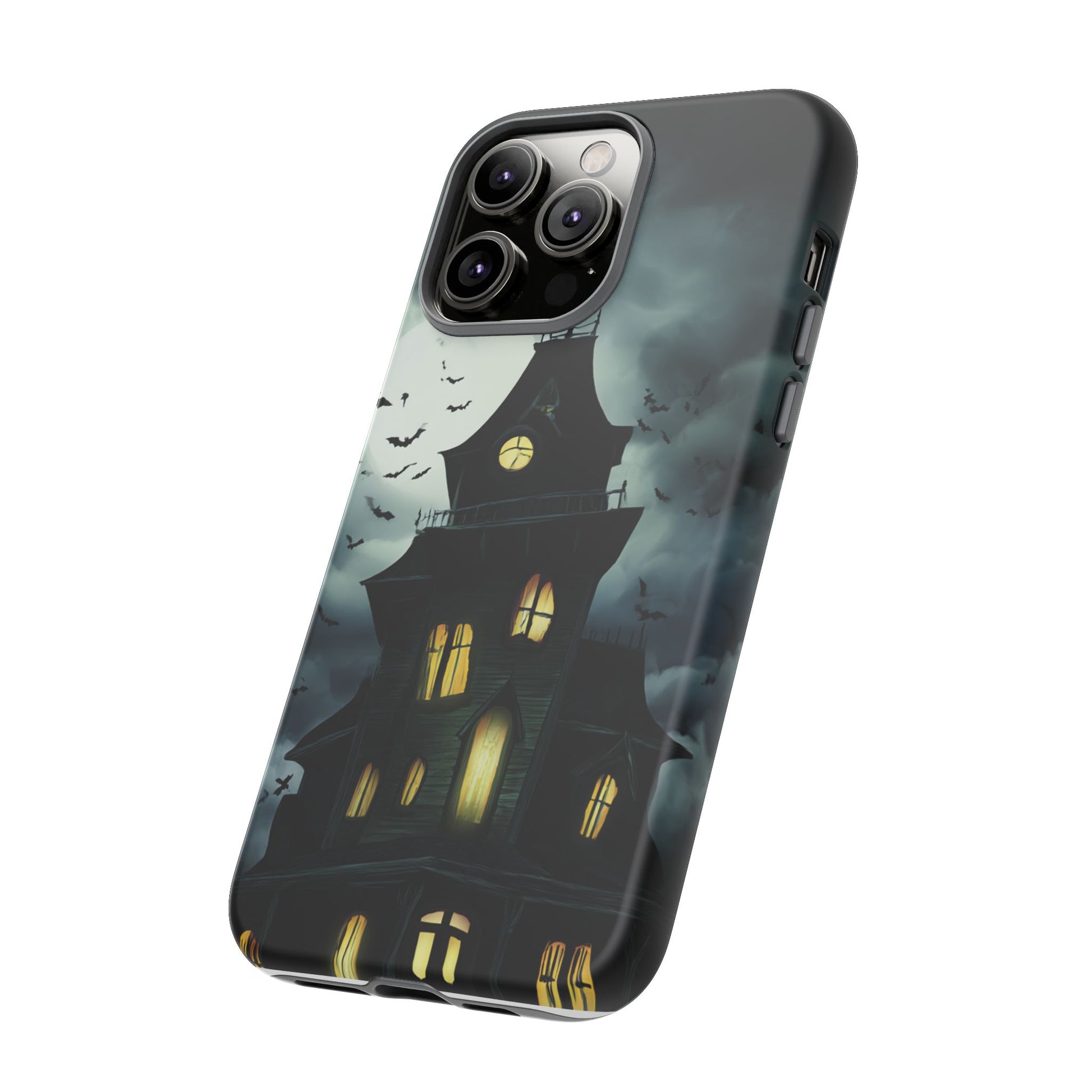 Gothic Haunted House Phone Case, Spooky Halloween Accessory, Creepy Gift for Horror Lovers, Unique Mobile Cover, Fall Decoration