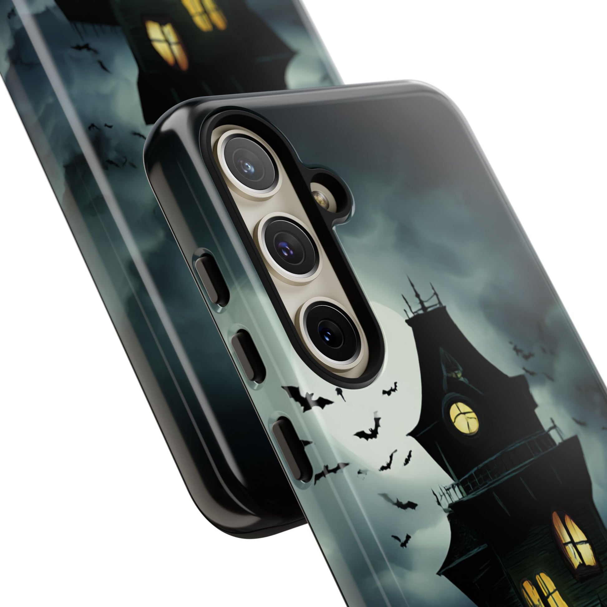 Gothic Haunted House Phone Case, Spooky Halloween Accessory, Creepy Gift for Horror Lovers, Unique Mobile Cover, Fall Decoration